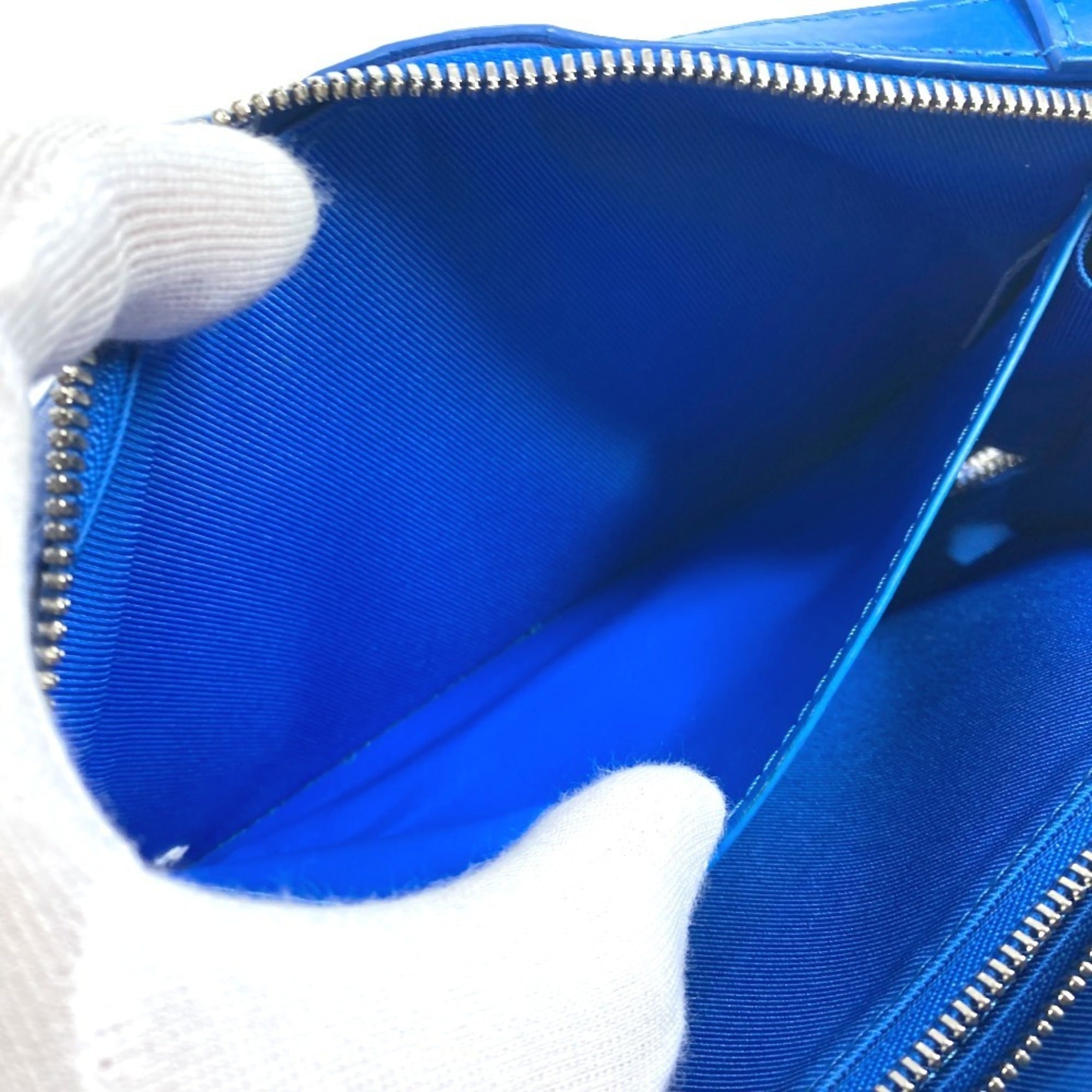 Louis Vuitton Blue White Monogram Clutch Bag Pochette Shoulder Bag (Pre-Owned)