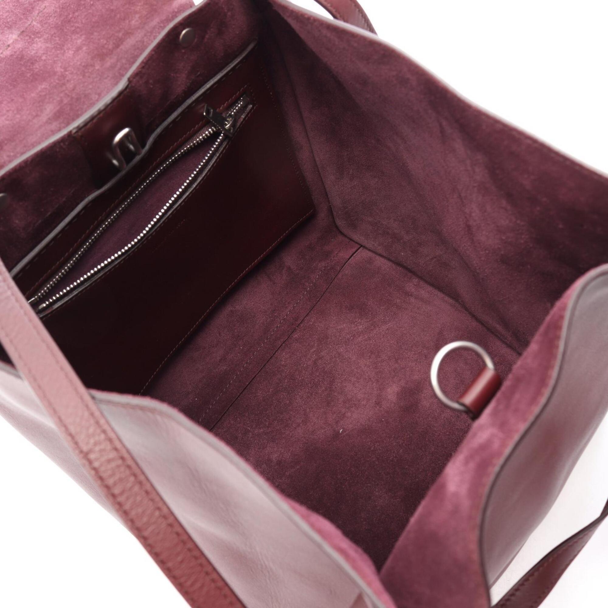 Celine Bordeaux Leather Handbag (Pre-Owned)