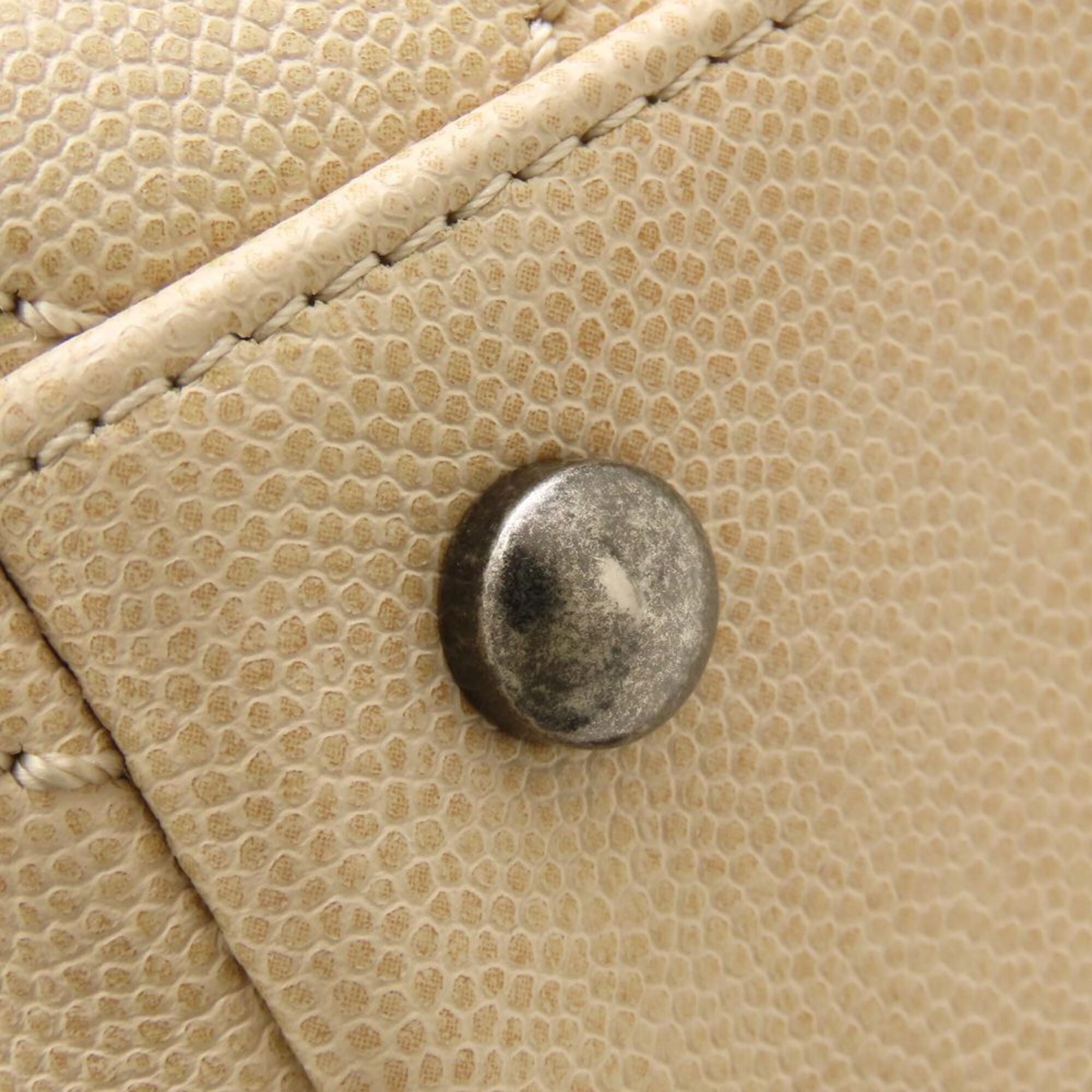 Chanel Matelasse Beige Grained Calfskin Handbag Shoulder Bag (Pre-Owned)
