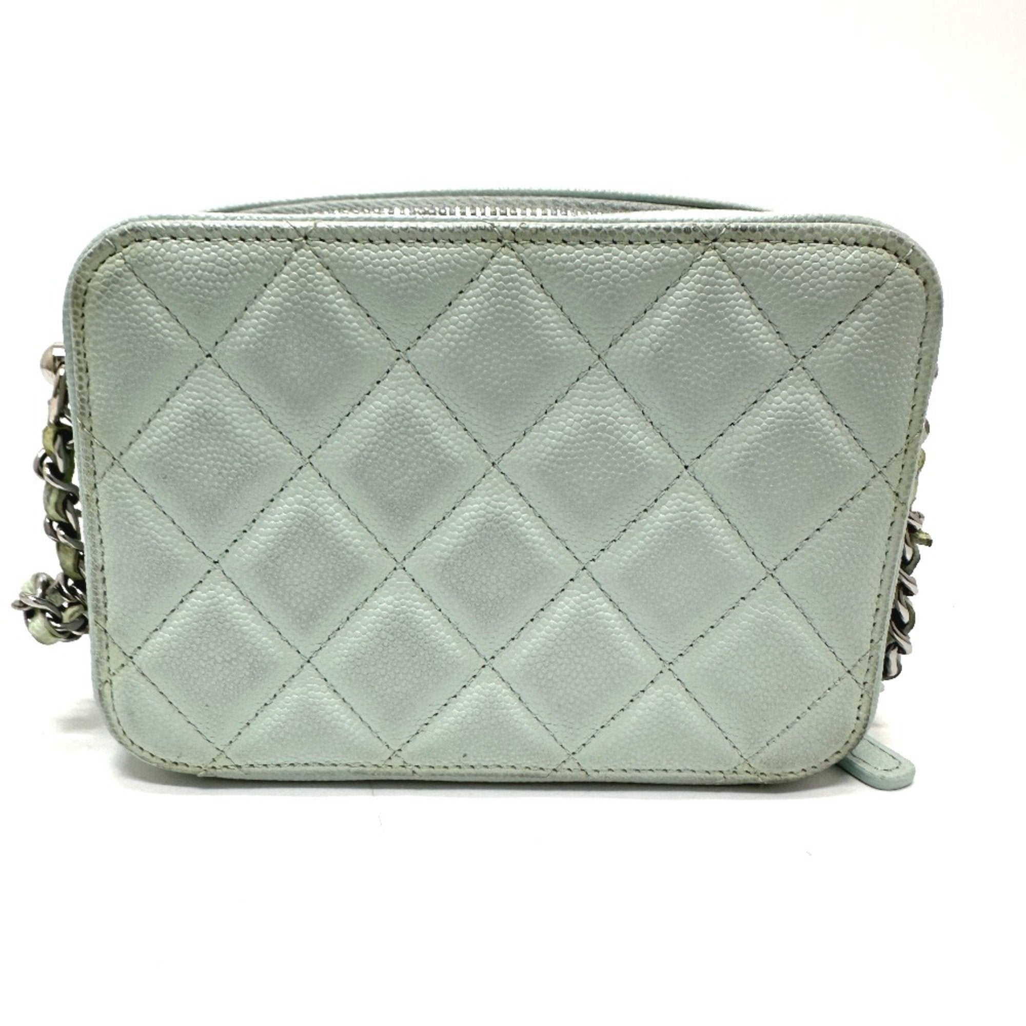 Chanel Blue Leather Shoulder Bag (Pre-Owned)