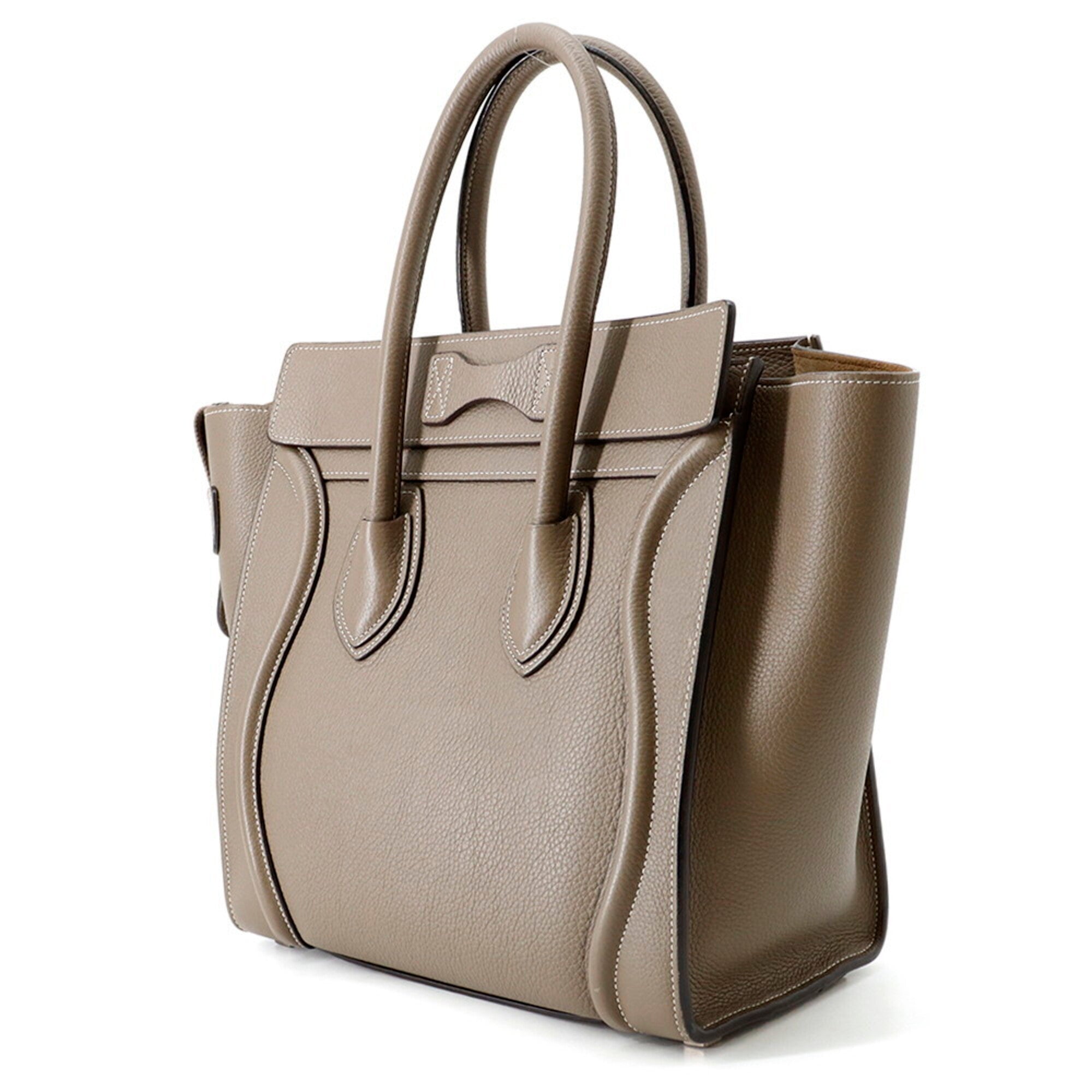 Celine Grayish Leather Handbag (Pre-Owned)