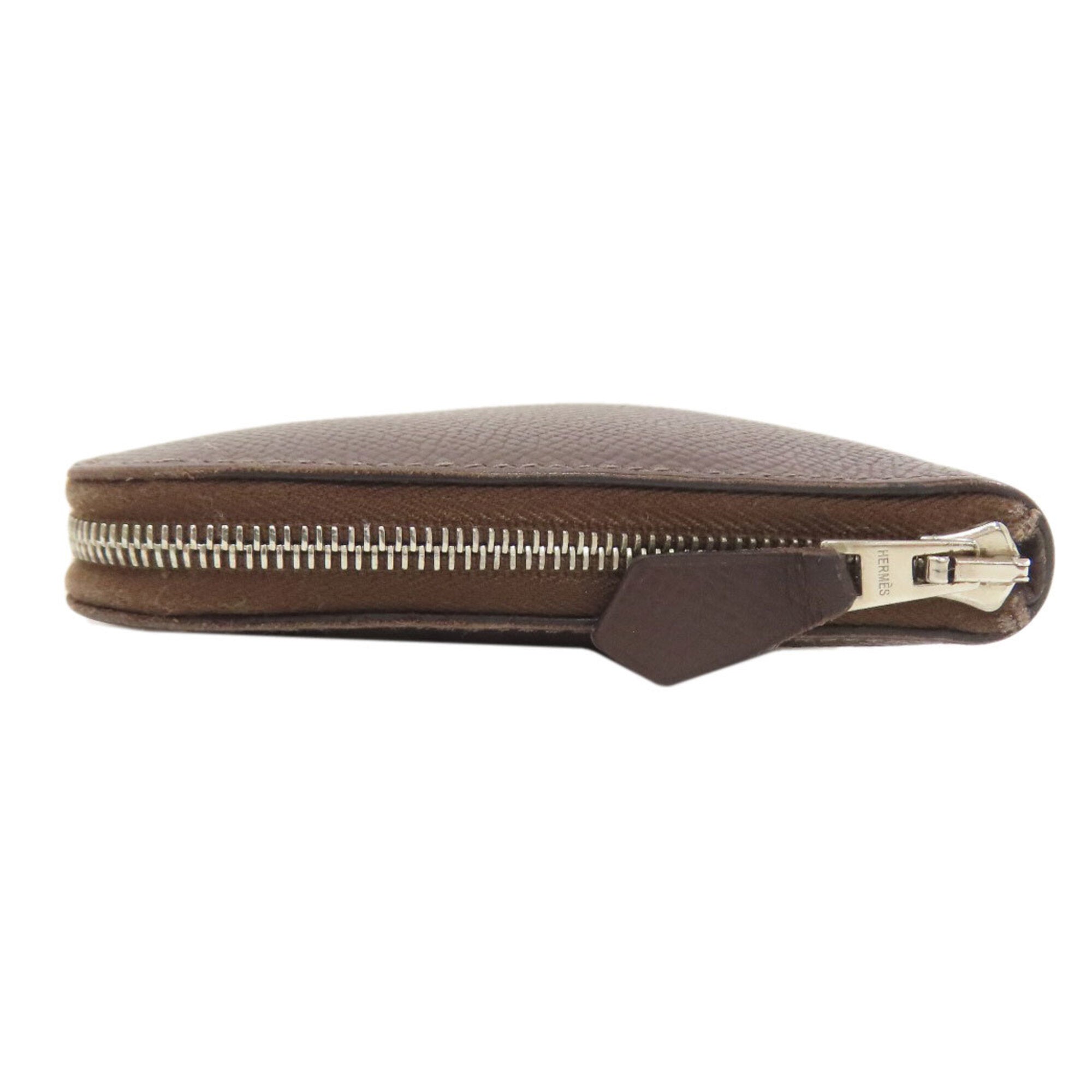 Hermes Azap Dark Brown Epsom Leather Long Wallet (Bi-Fold) (Pre-Owned)