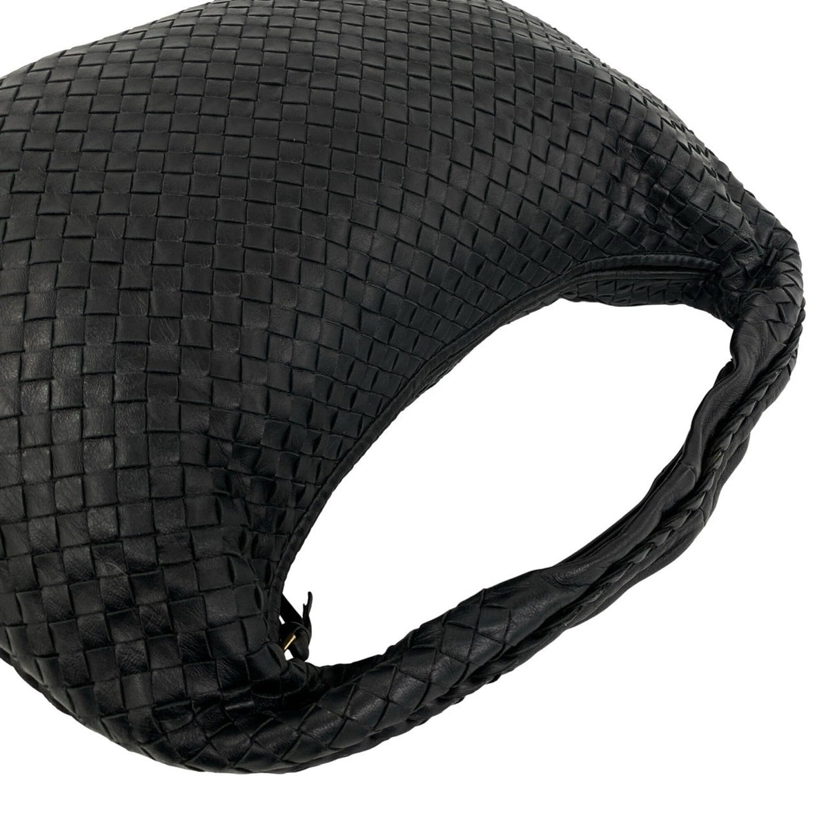 Bottega Veneta Black Leather Handbag Tote Bag (Pre-Owned)