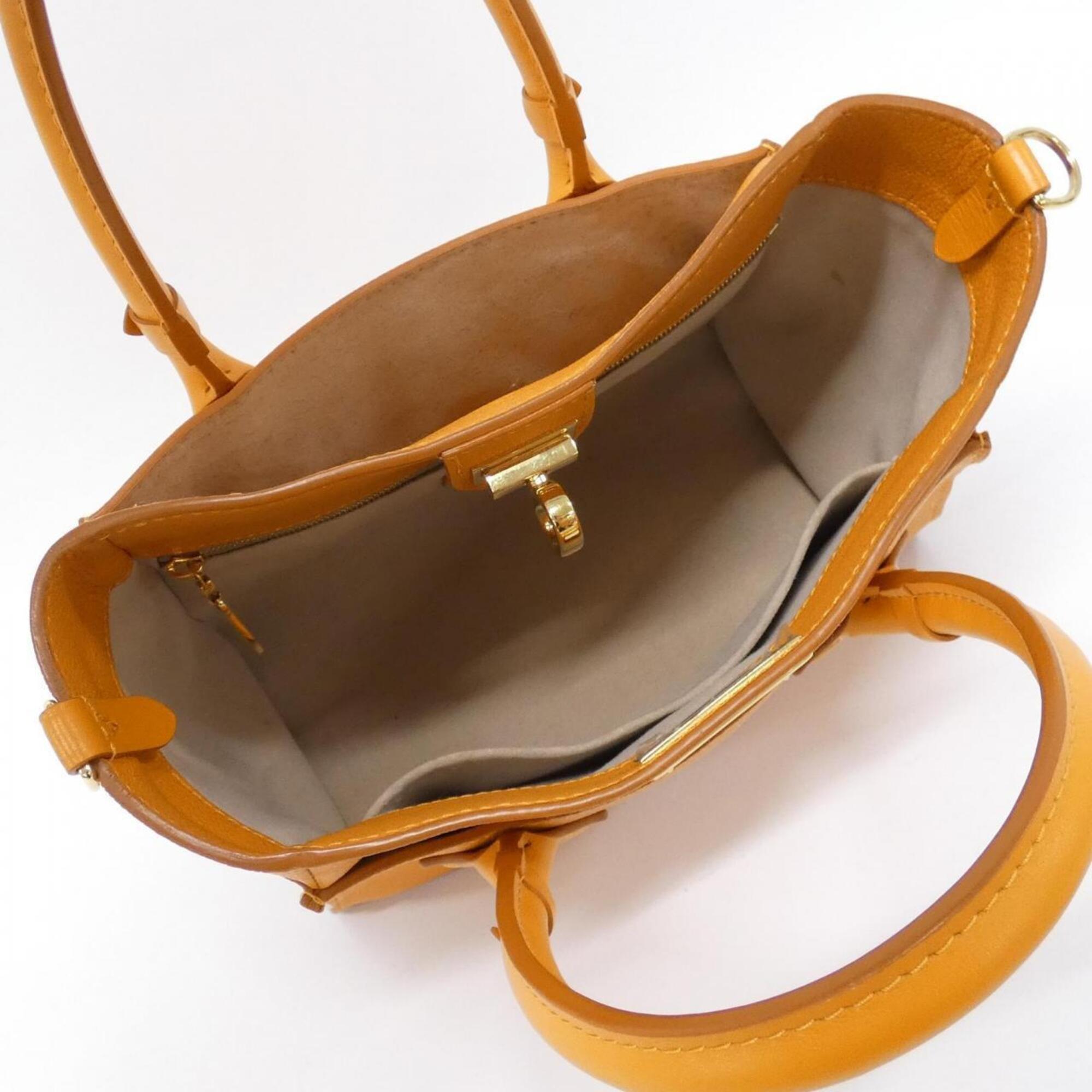 Louis Vuitton Orange Leather Handbag (Pre-Owned)
