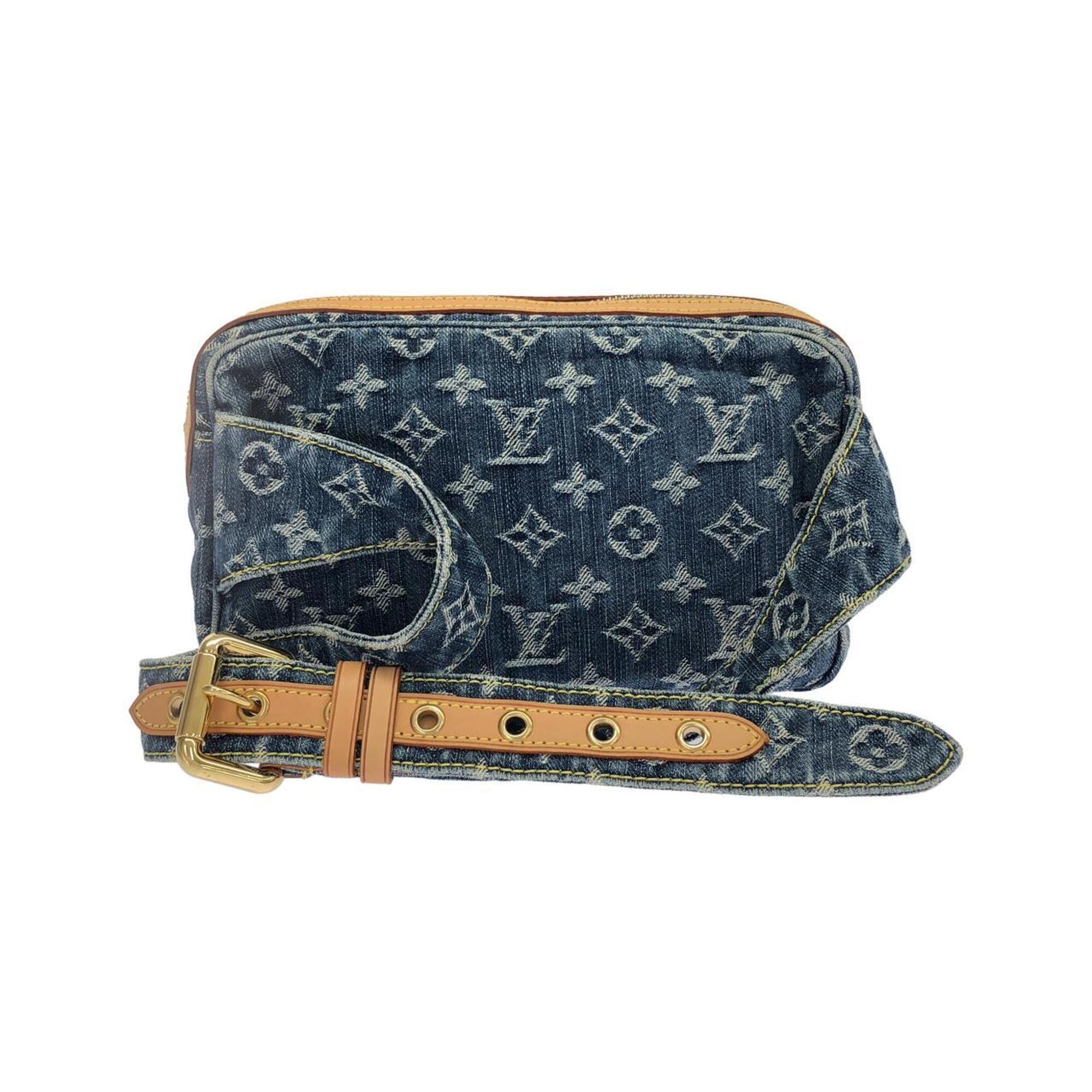 Louis Vuitton Monogram Denim Blue Monogram Denim Shoulder Bag (Pre-Owned)
