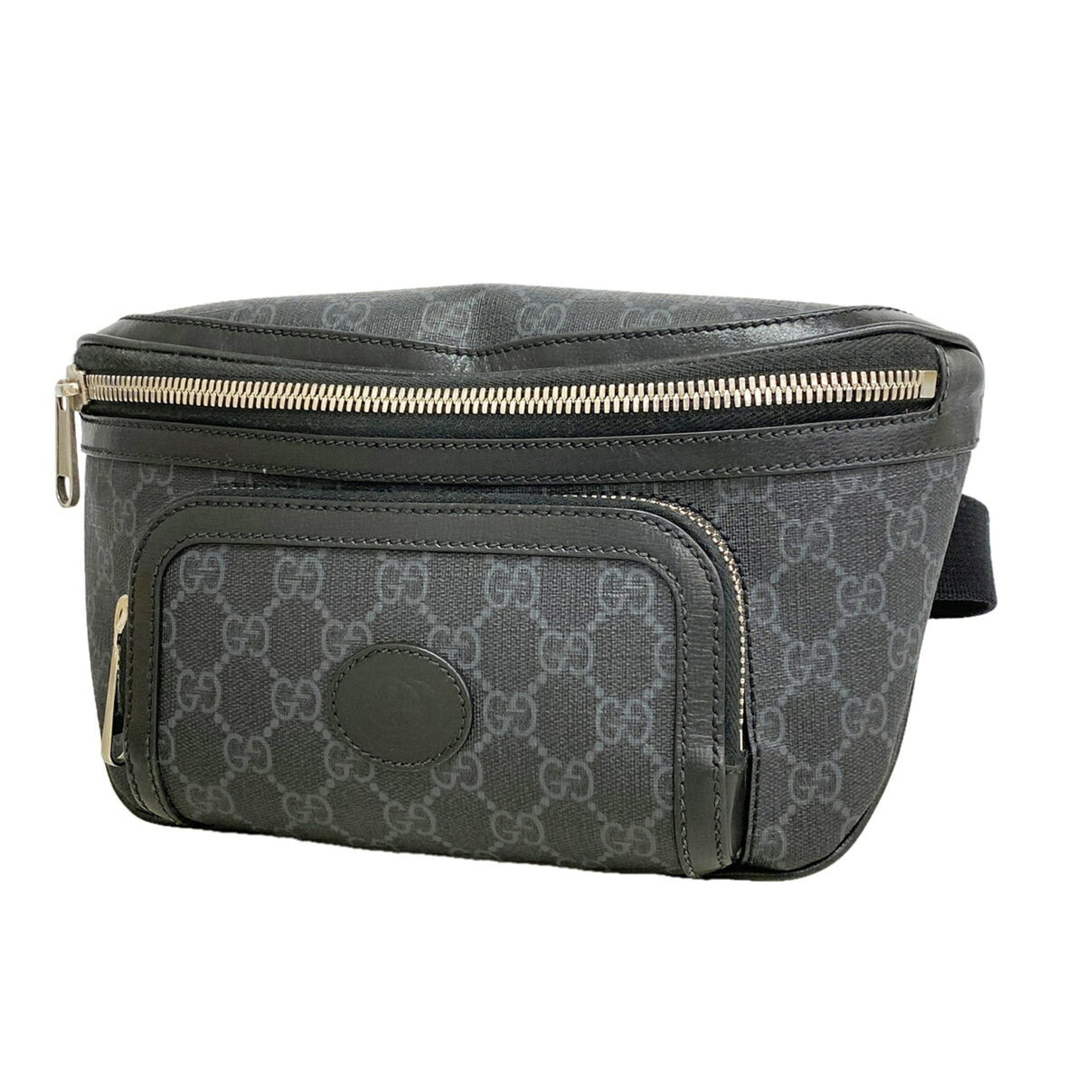 Gucci Black Gray Pvc Fanny Pack (Pre-Owned)