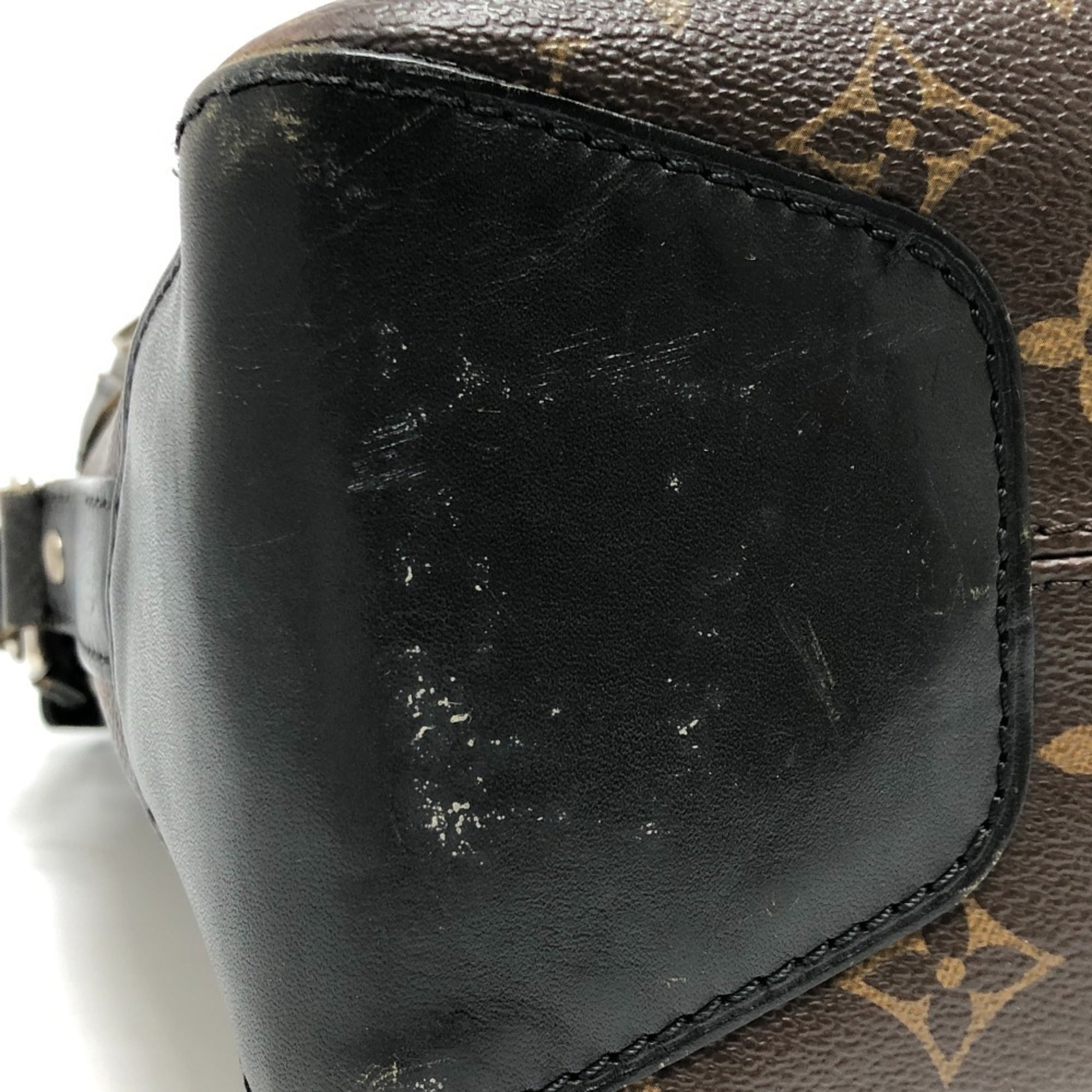 Louis Vuitton Black Brown Monogram Canvas Shoulder Bag (Pre-Owned)