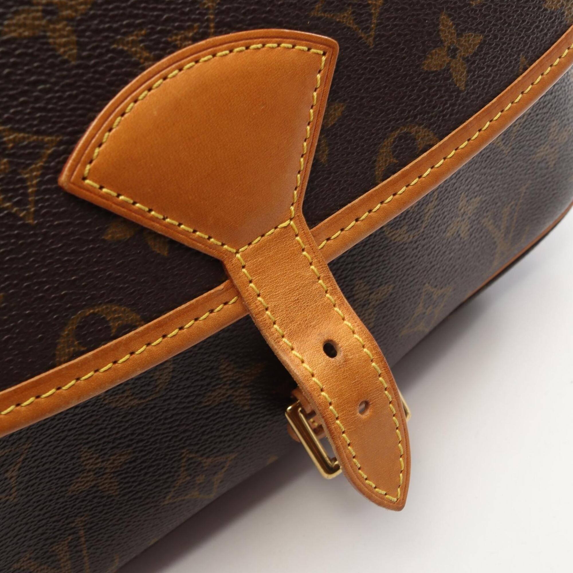 Louis Vuitton Brown Pvc Coated Canvas Leather Handbag Shoulder Bag (Pre-Owned)