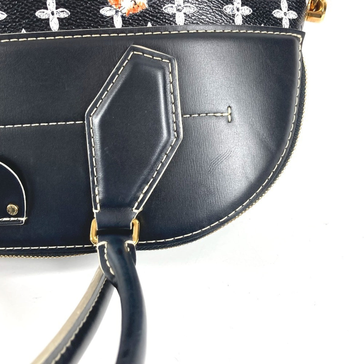 Louis Vuitton Black Noir Leather Shoulder Bag Tote Bag (Pre-Owned)