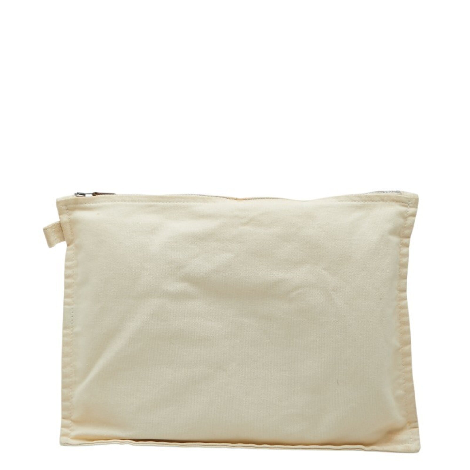 Hermes Bora Bora Ivory Cotton Pouch (Pre-Owned)