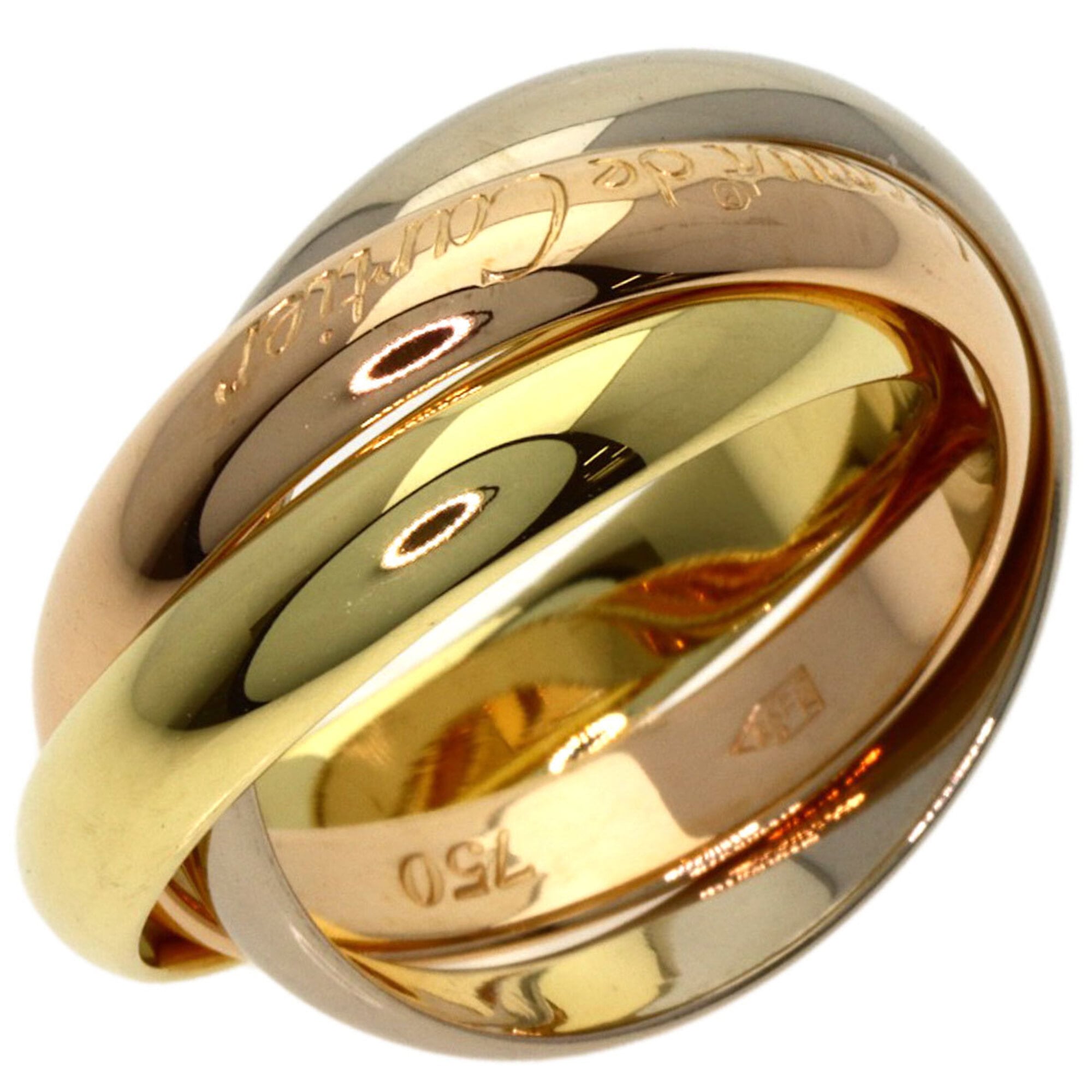 Cartier Trinity Yellow Gold (18K) Pink Gold (18K) White Gold (18K) Band Ring (Pre-Owned)