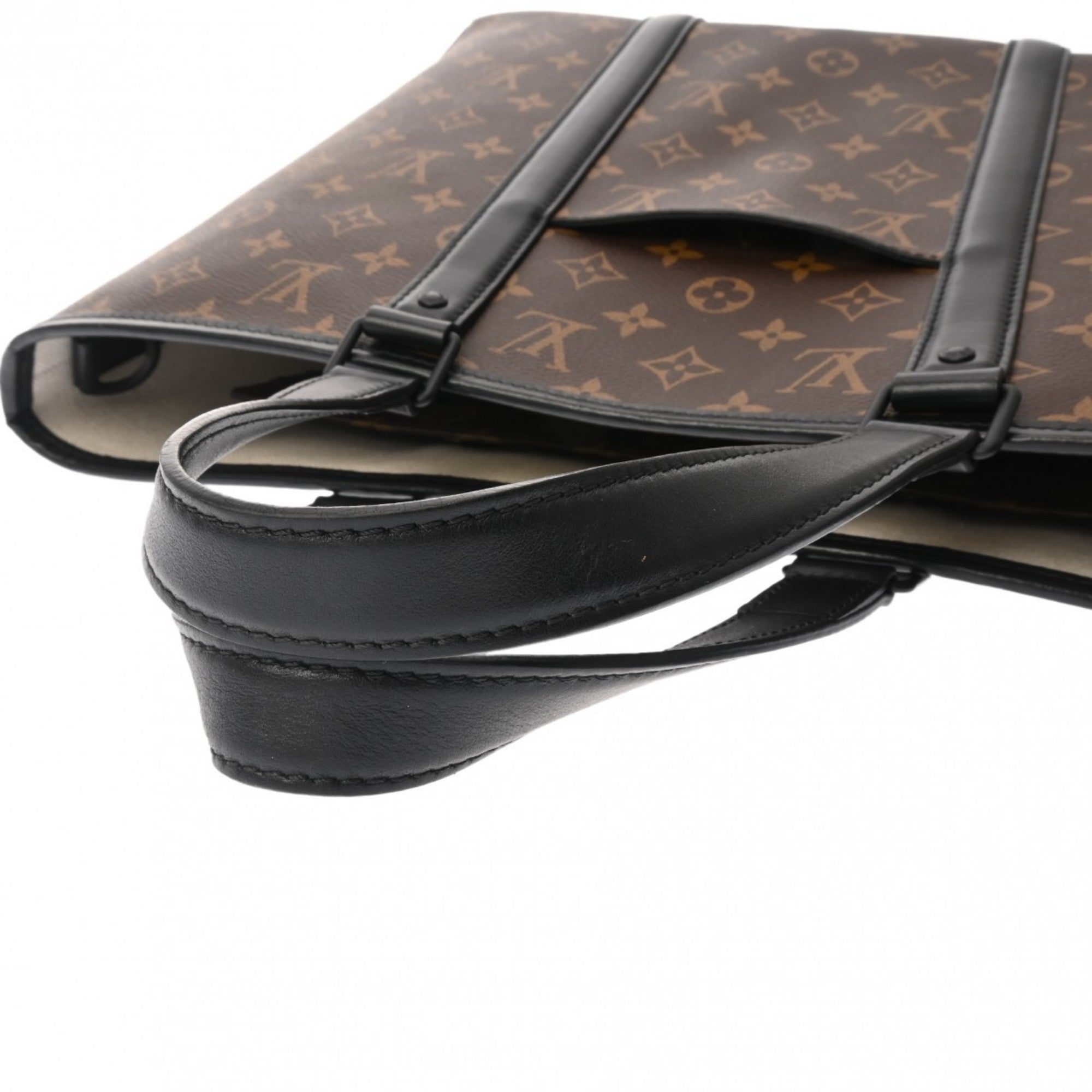 Louis Vuitton Brown Noir Monogram Pouch Tote Bag (Pre-Owned)