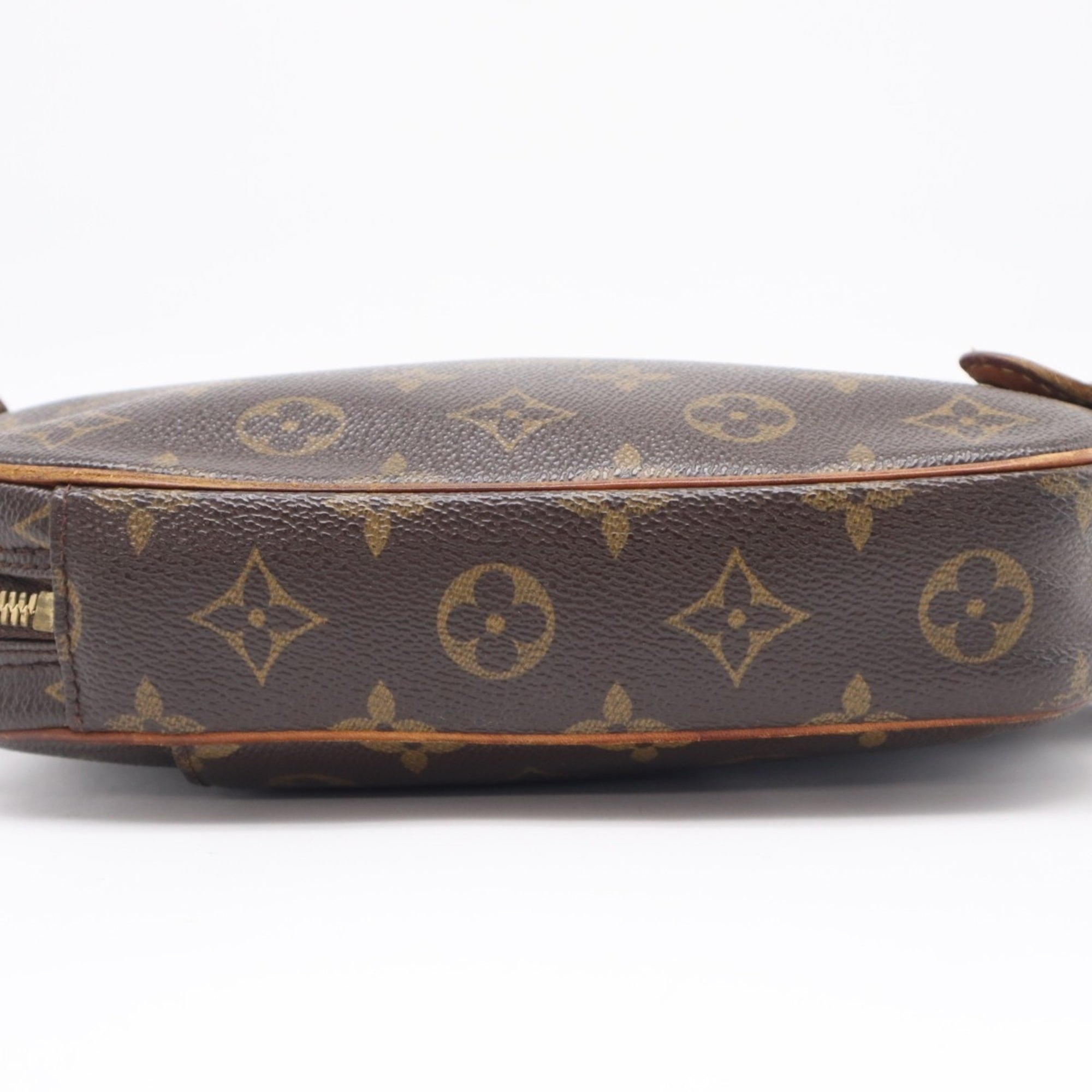 Louis Vuitton Monogram Brown Coated Canvas Leather Pochette Shoulder Bag (Pre-Owned)