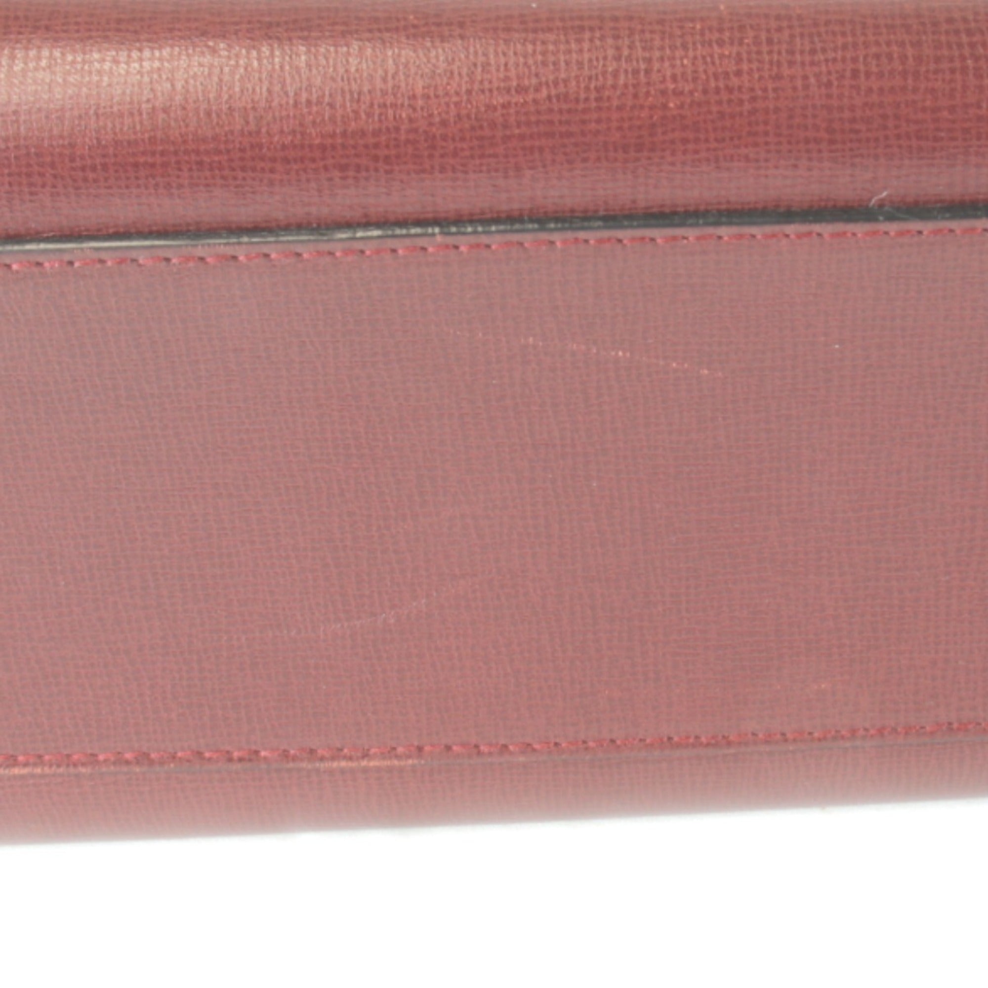 Cartier Wine Red Leather Shoulder Bag (Pre-Owned)