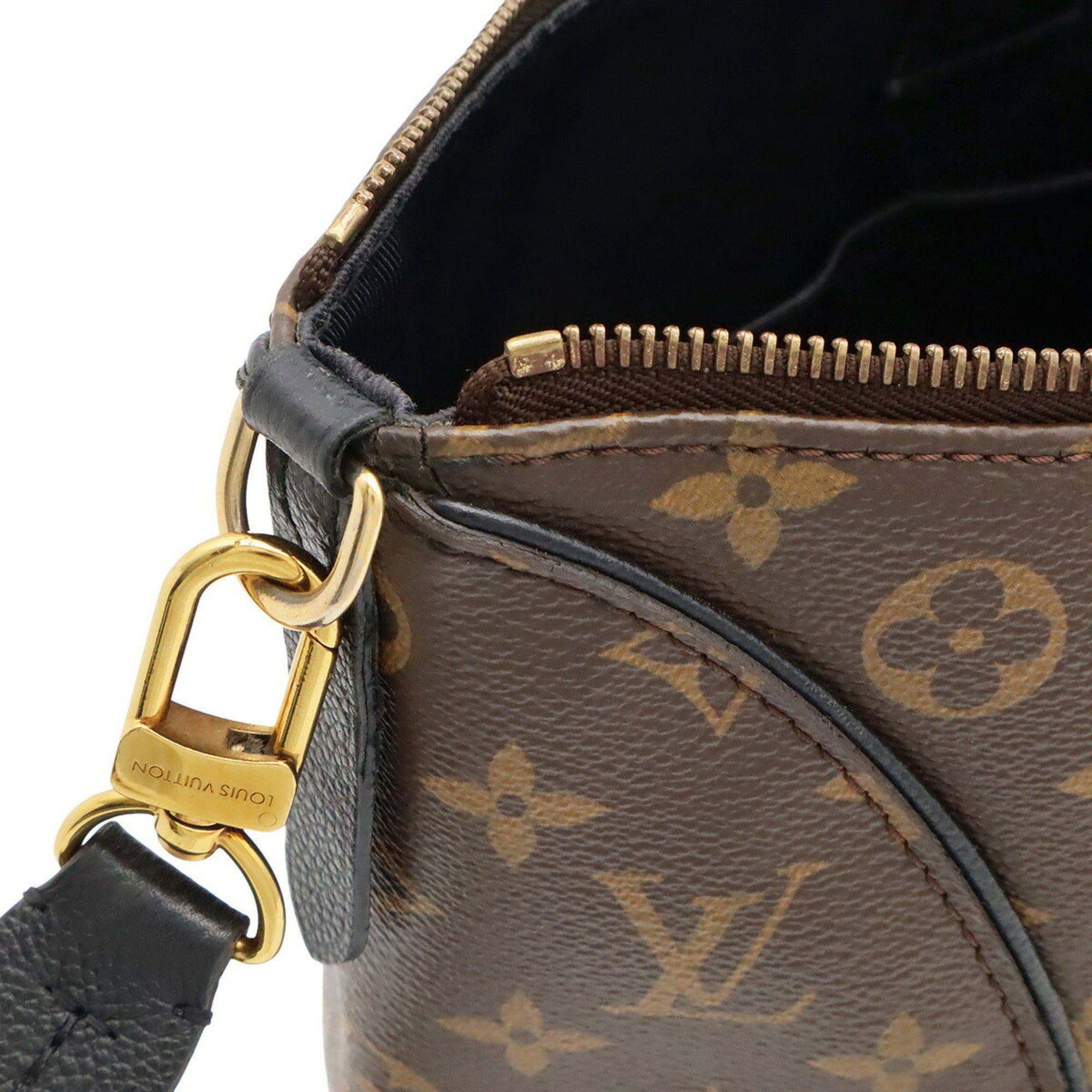 Louis Vuitton Noir Monogram Canvas Handbag Shoulder Bag (Pre-Owned)