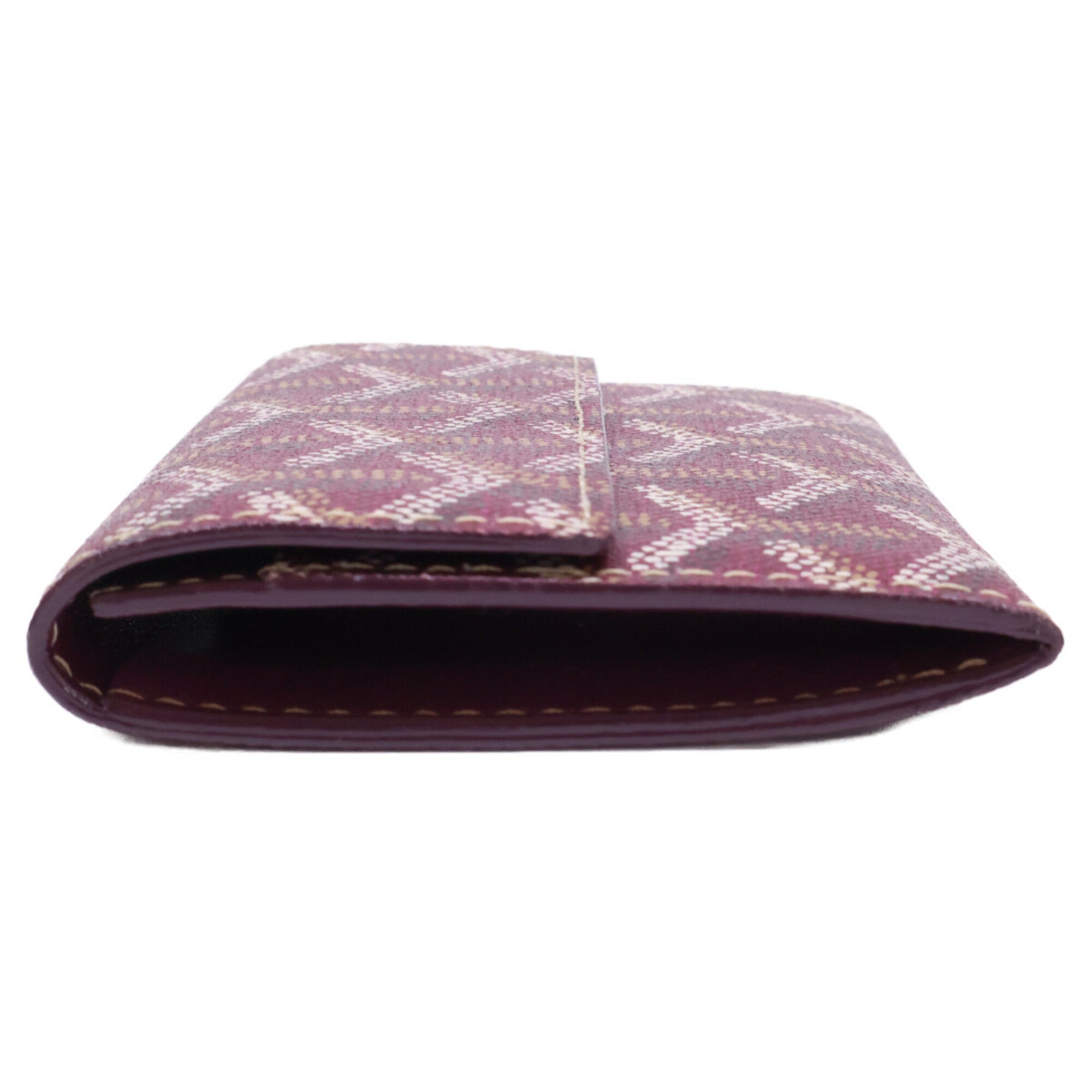 Goyard Burgundy Canvas Coin Purse/Coin Case (Pre-Owned)