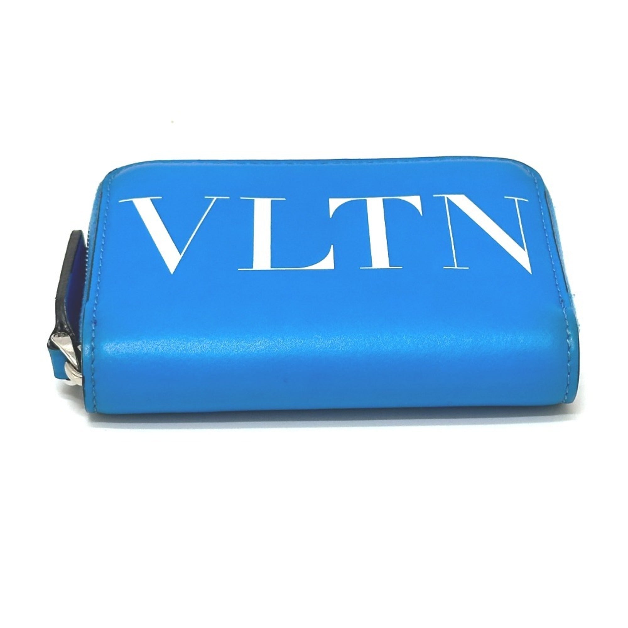 Valentino Blue Leather Long Wallet (Bi-Fold) (Pre-Owned)