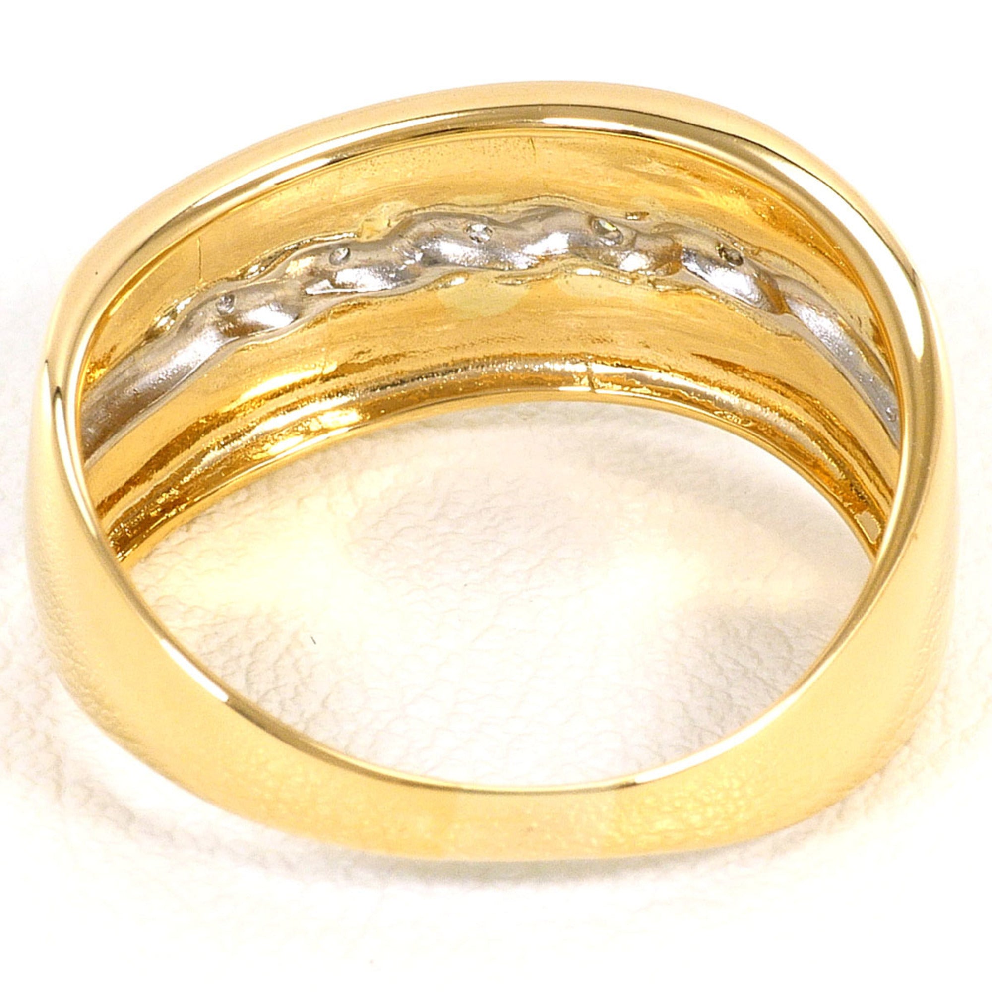 Unbranded Platinum Yellow Gold Yellow Gold (18K) Platinum 900 Band Ring (Pre-Owned)