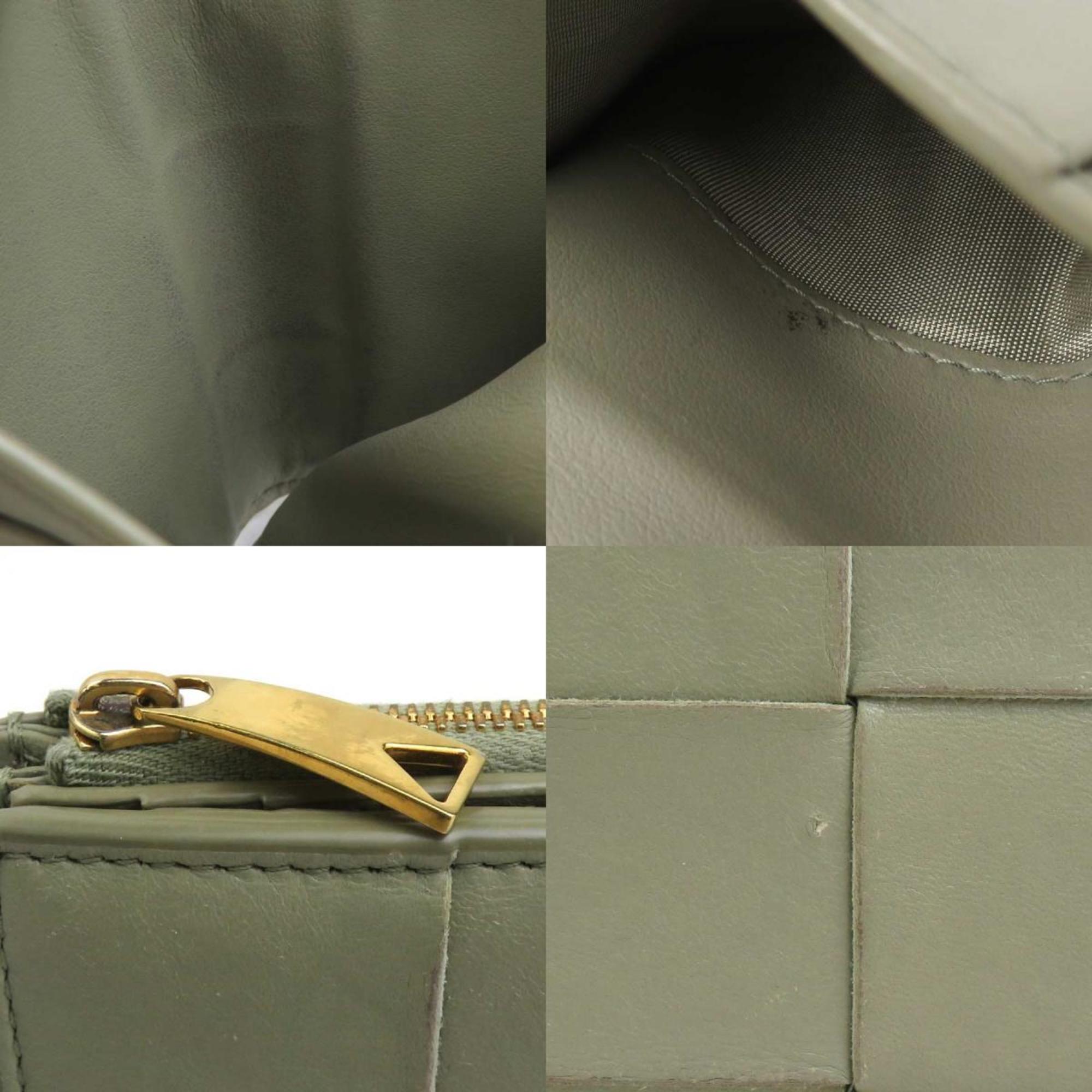 Bottega Veneta Green Leather Wallet (Bi-Fold) (Pre-Owned)