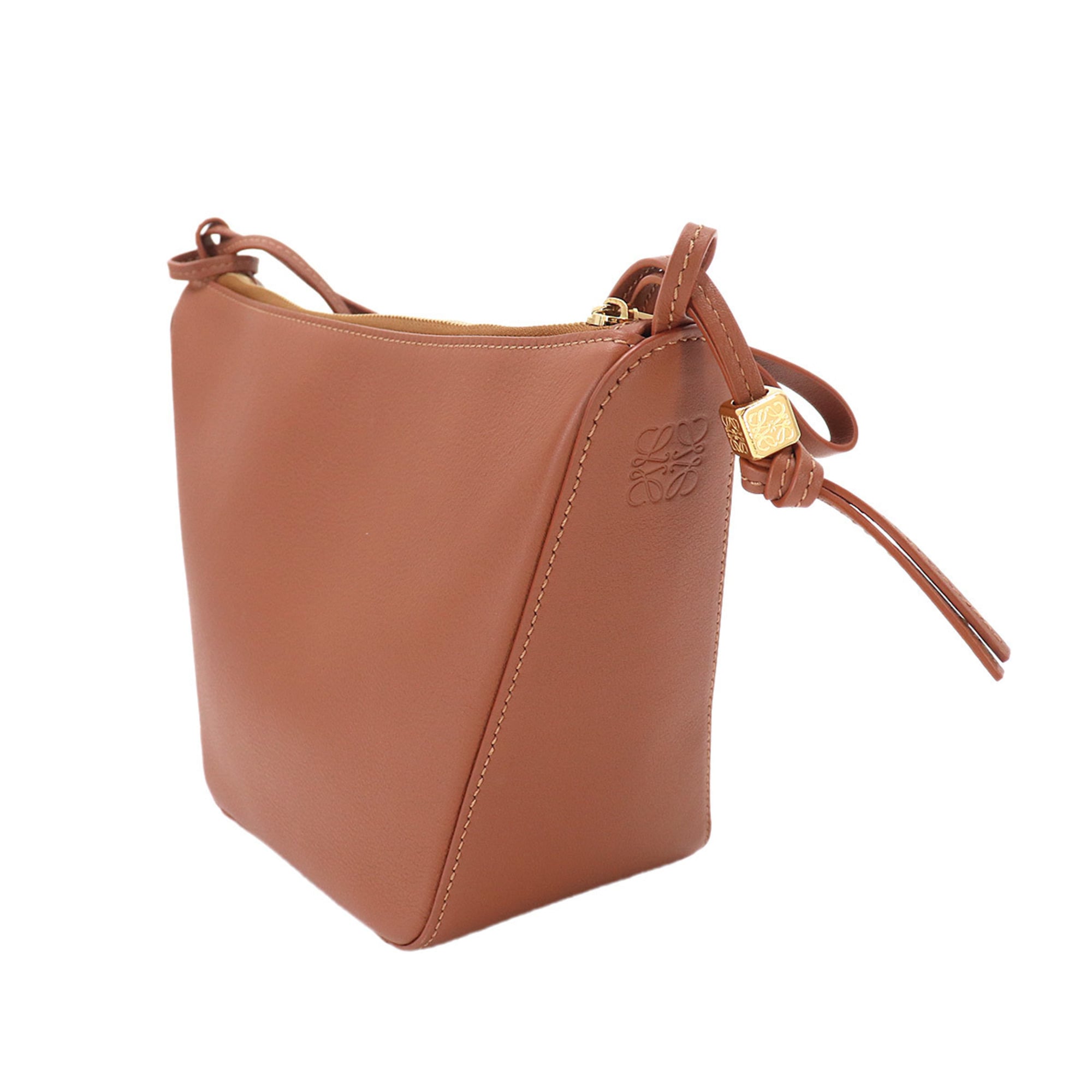 Loewe Hammock Gold Leather Handbag Shoulder Bag (Pre-Owned)