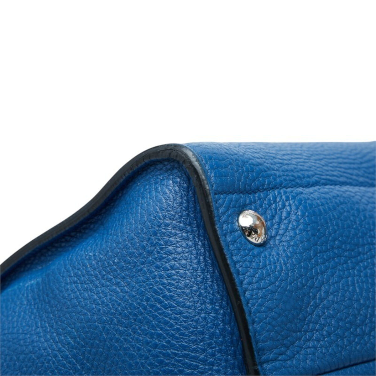 Prada Blue Leather Handbag Tote Bag (Pre-Owned)