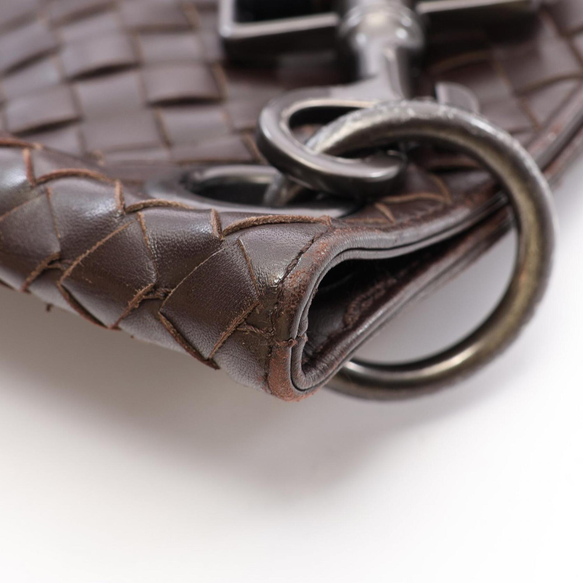 Bottega Veneta Brown Intrecciato Handbag Shoulder Bag (Pre-Owned)