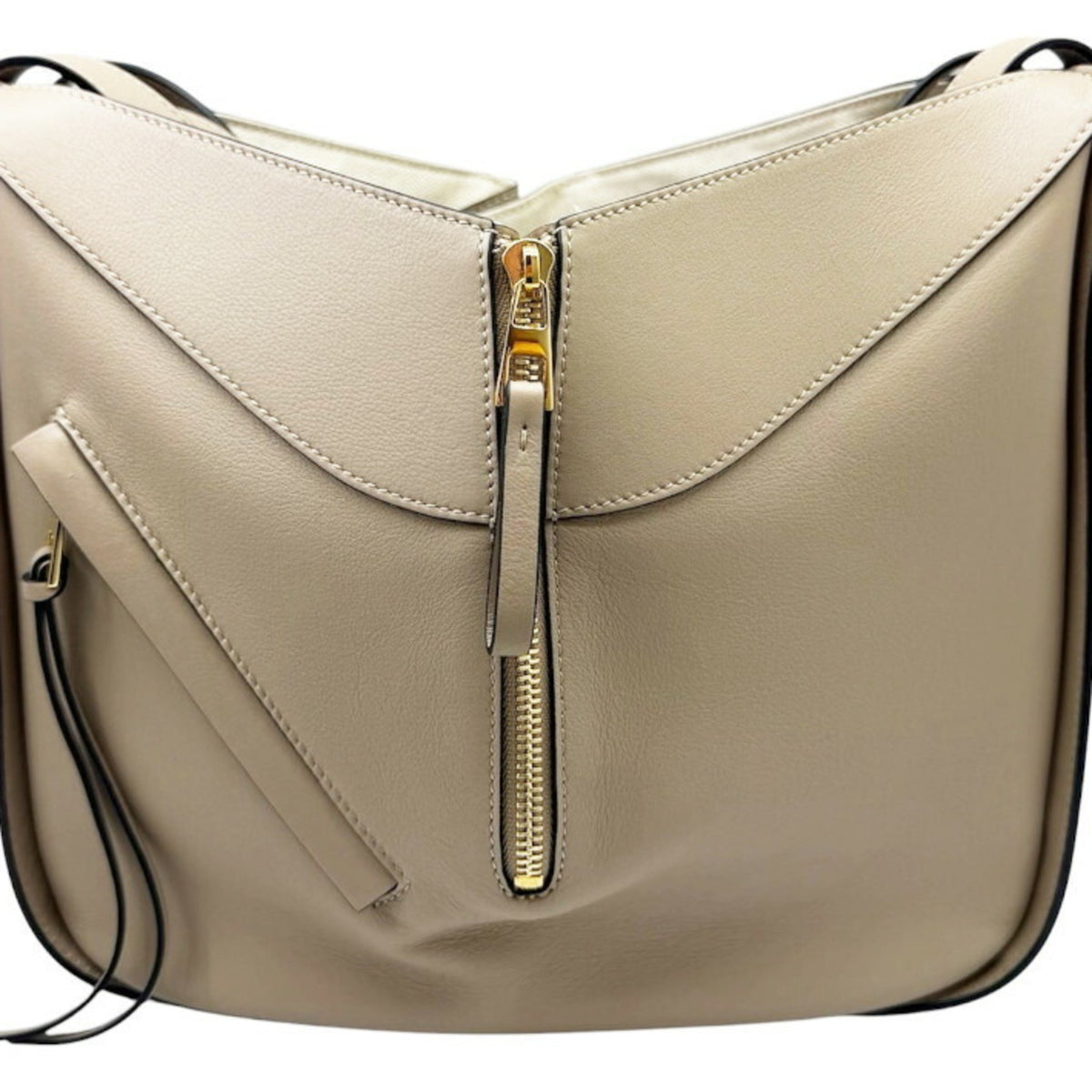 Loewe Hammock Grayish Leather Handbag Shoulder Bag (Pre-Owned)
