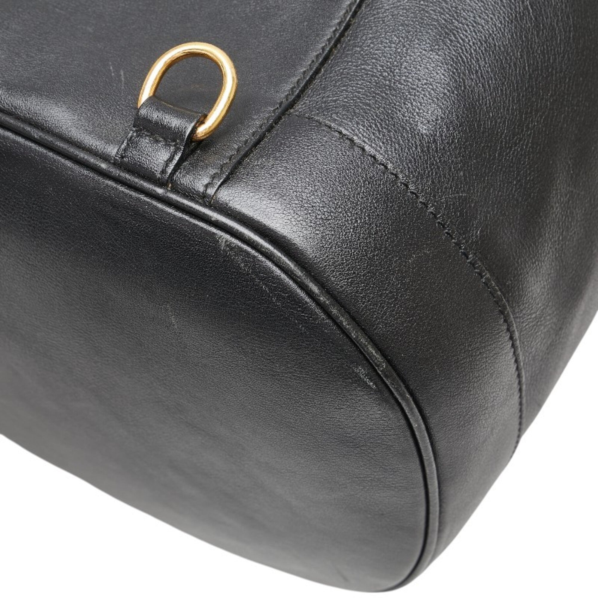 Gucci Black Leather Shoulder Bag Sling Bag (Pre-Owned)