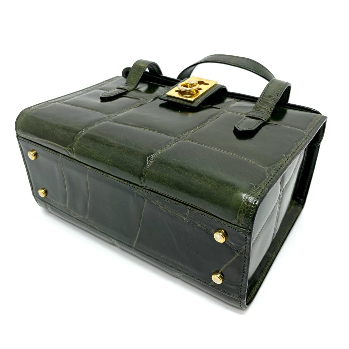 Celine Green Leather Handbag (Pre-Owned)