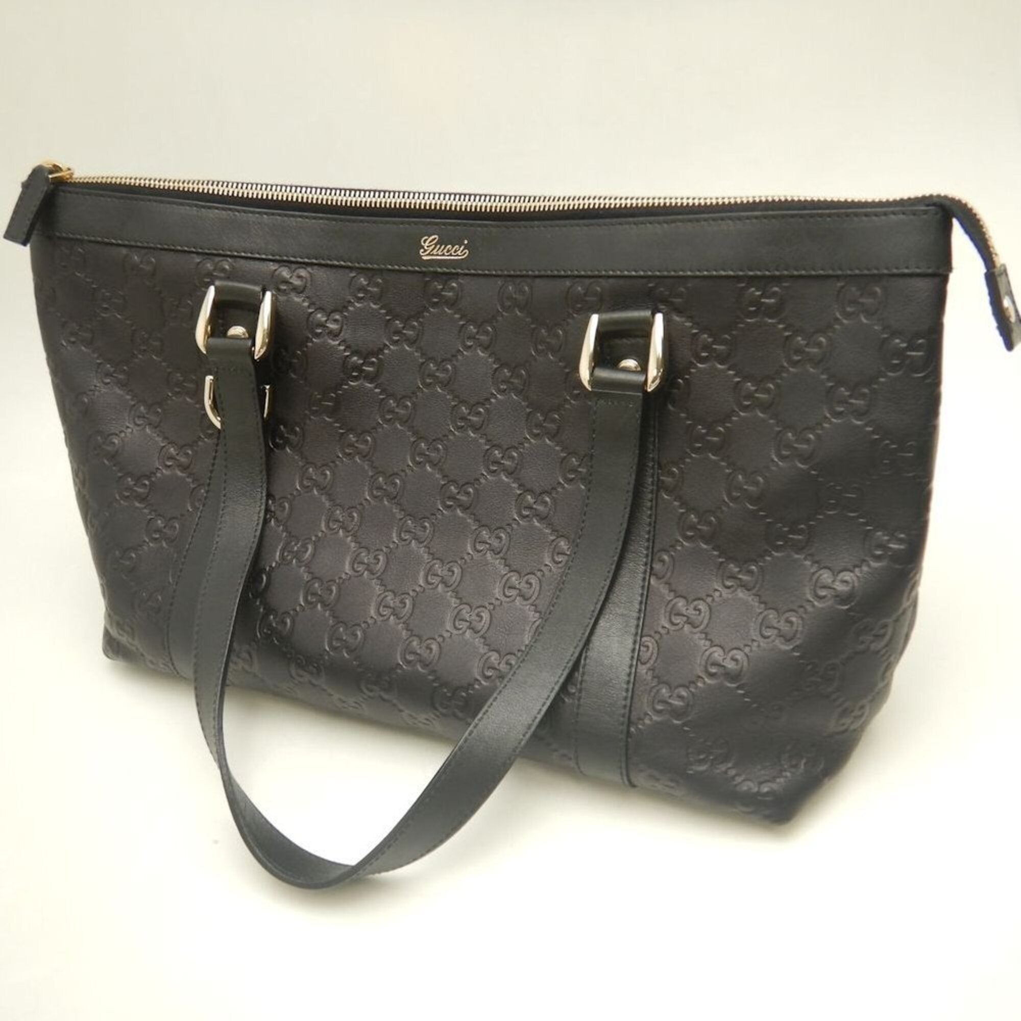 Gucci Black Leather Tote Bag (Pre-Owned)