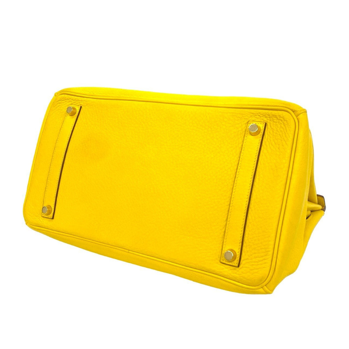 Hermes Yellow Taurillon Clemence Leather Handbag (Pre-Owned)