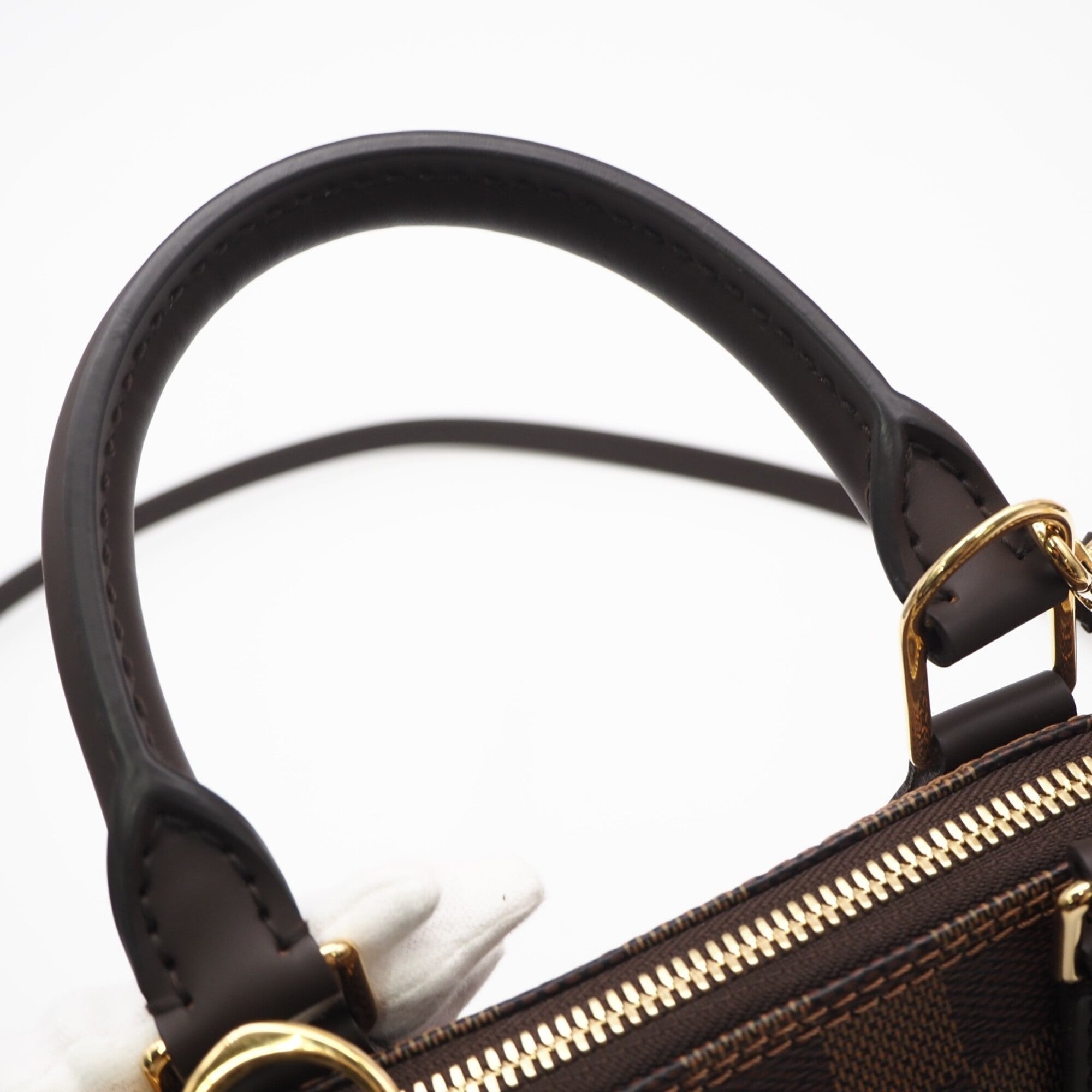 Louis Vuitton Damier Beige Brown Coated Canvas Leather Handbag (Pre-Owned)