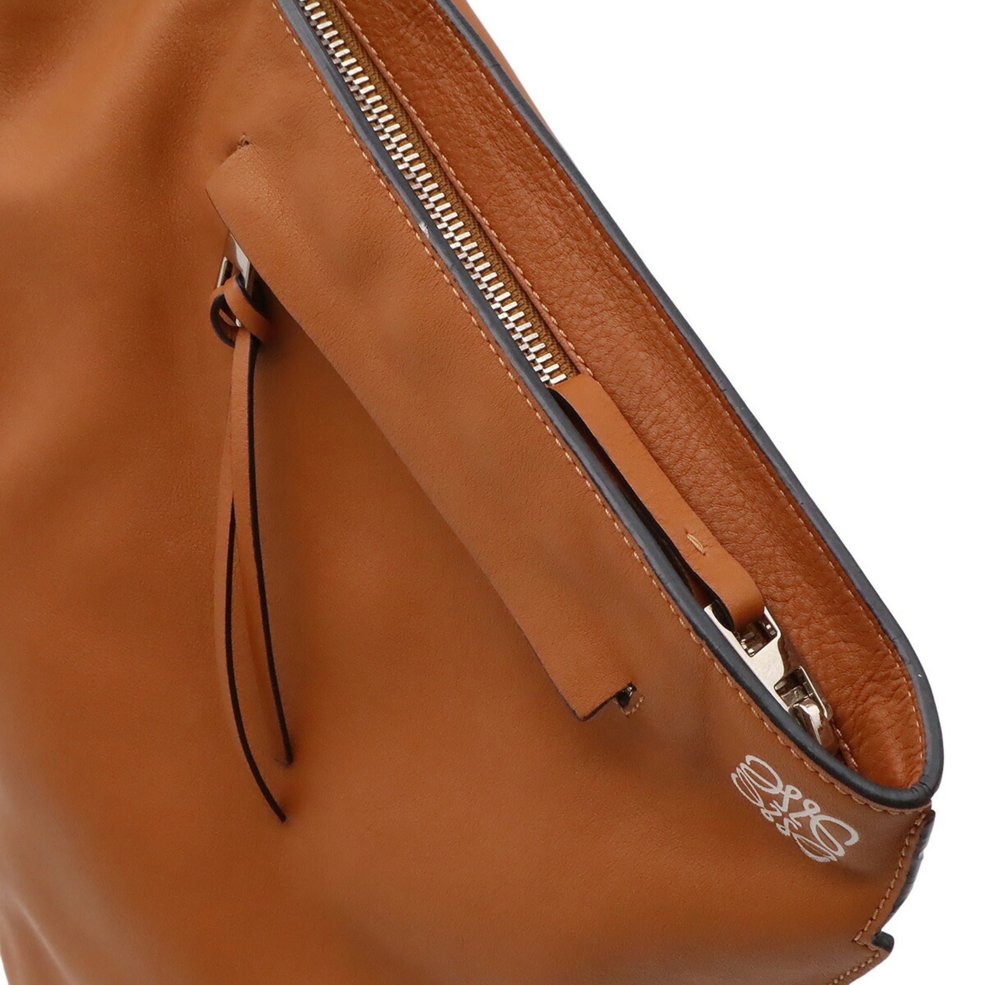 Loewe Anton Brown Leather Shoulder Bag Sling Bag (Pre-Owned)