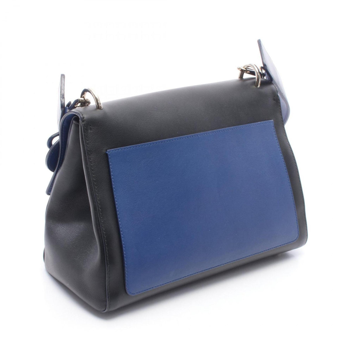 Christian Dior Black Blue Leather Handbag Shoulder Bag (Pre-Owned)