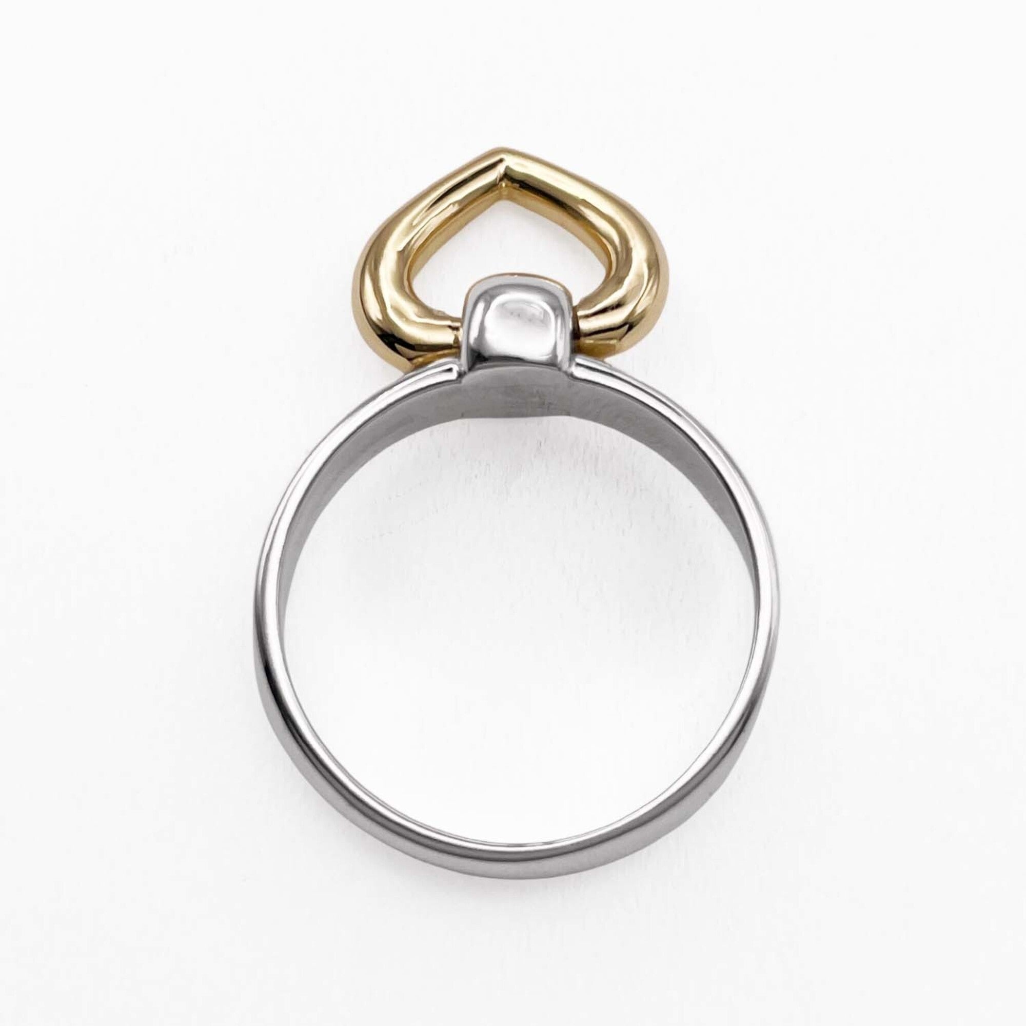 Hermes Gold Silver Yellow Gold (18K) Silver 925 Band Ring (Pre-Owned)