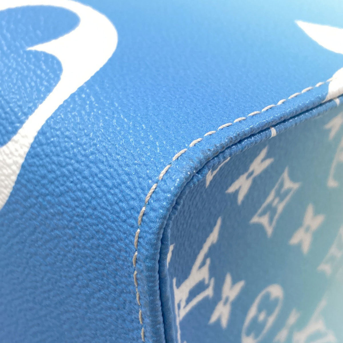 Louis Vuitton Light Blue White Monogram Tote Bag (Pre-Owned)