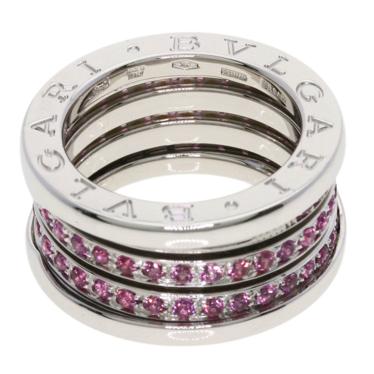 Bvlgari Silver White Gold (18K) Band Ring (Pre-Owned)