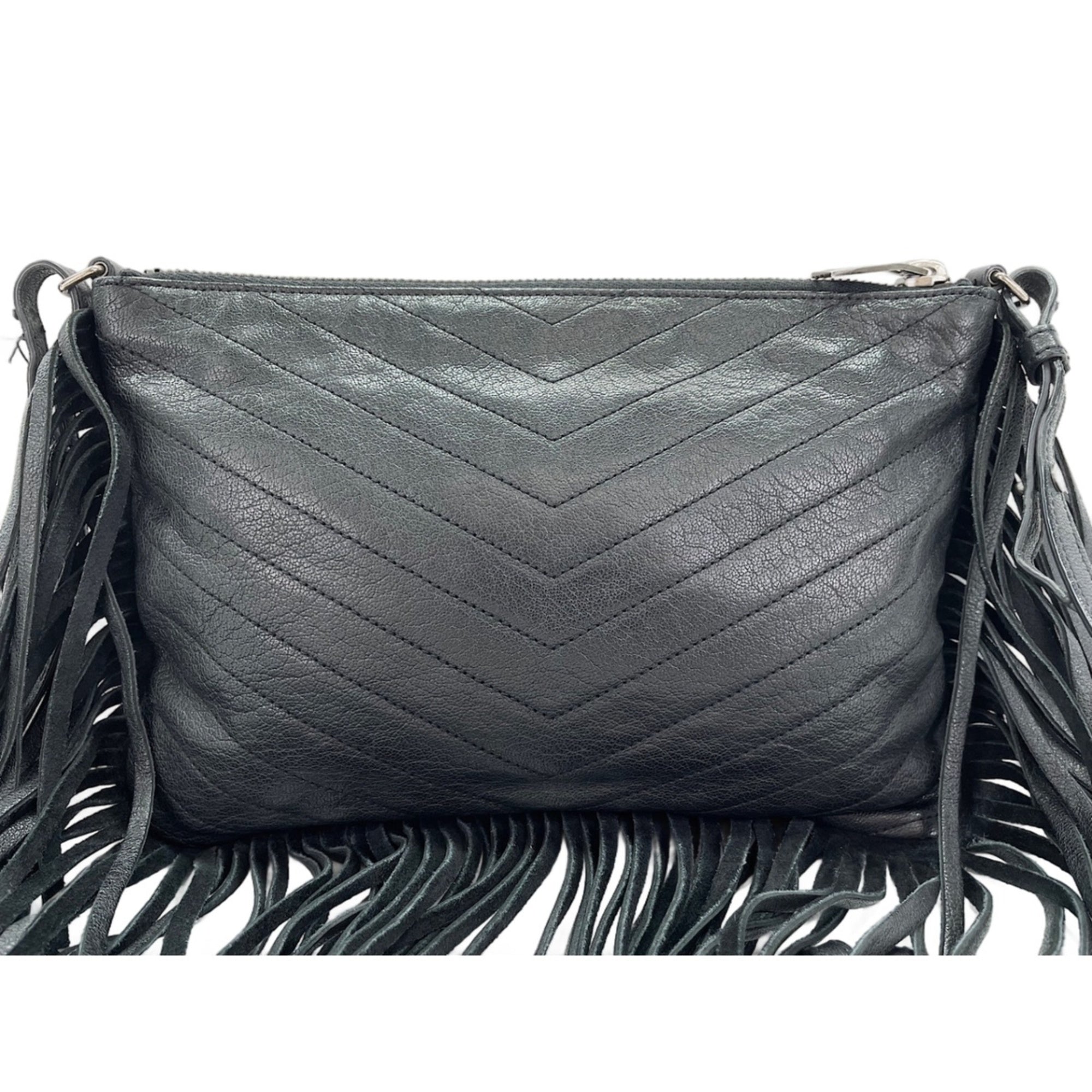 Yves Saint Laurent Black Clear Shoulder Bag (Pre-Owned)