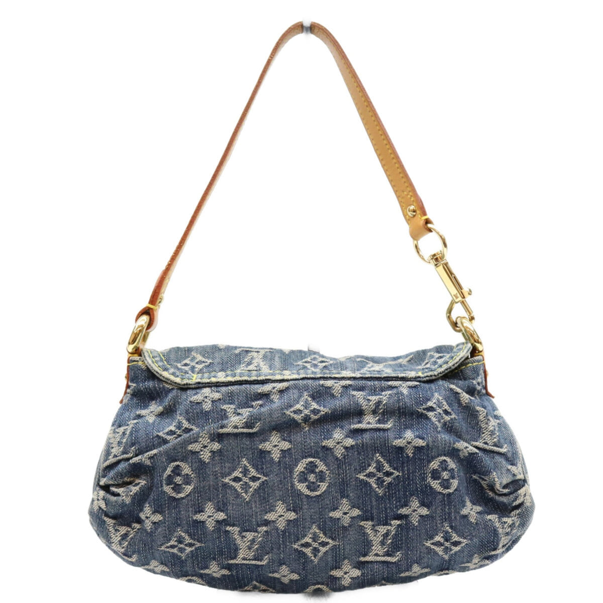 Louis Vuitton Gold Monogram Denim Shoulder Bag (Pre-Owned)