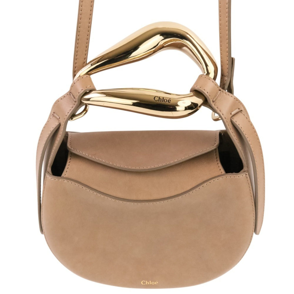 Chloé Grayish Leather Handbag Shoulder Bag (Pre-Owned)