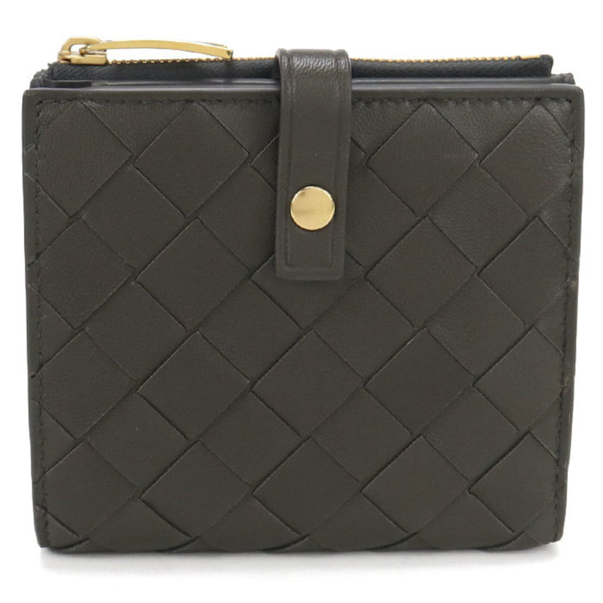 Bottega Veneta Khaki Leather Wallet (Bi-Fold) (Pre-Owned)