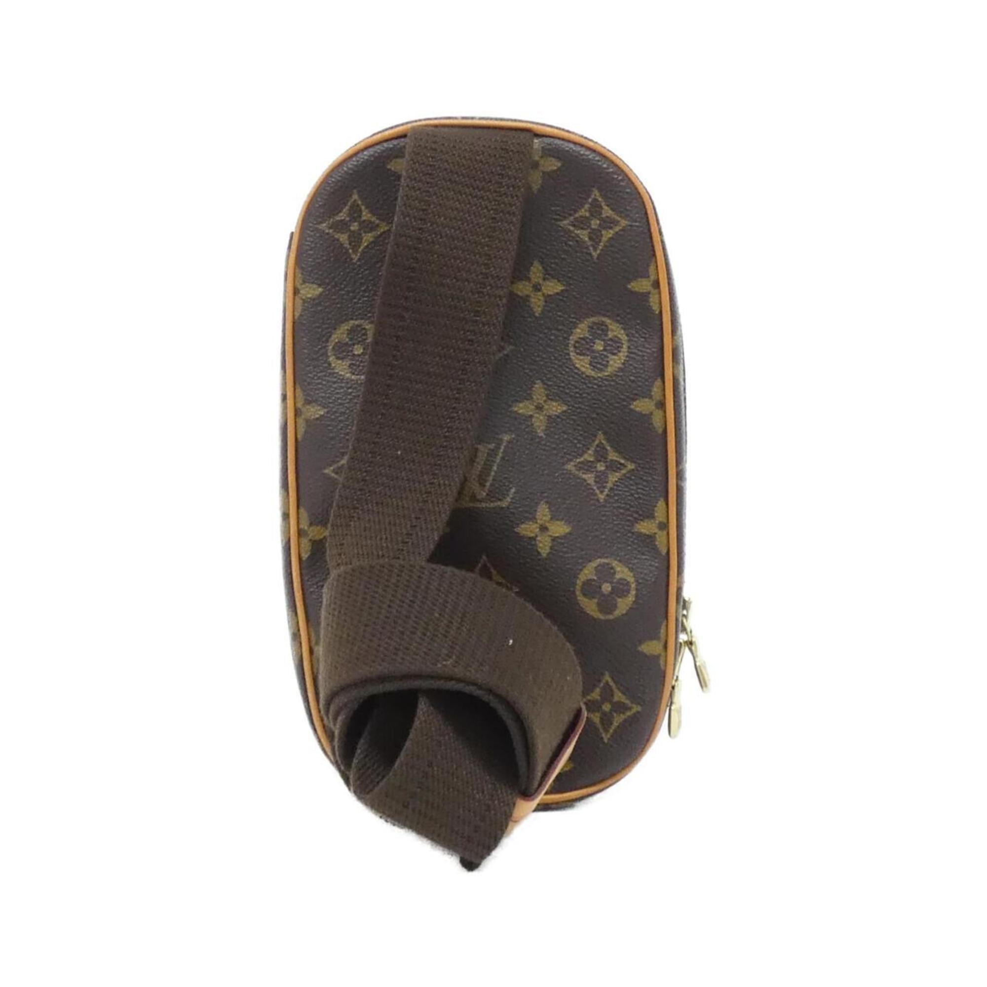 Louis Vuitton Marron Coated Canvas Pochette Shoulder Bag (Pre-Owned)