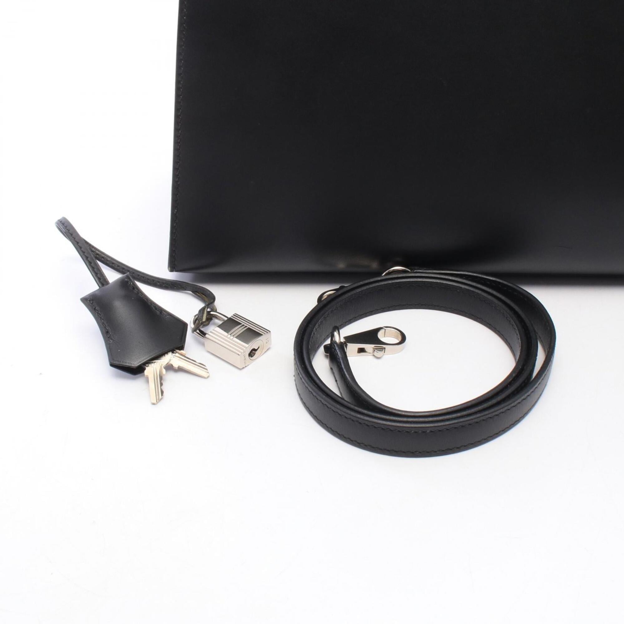 Hermes Black Chamonix Leather Handbag (Pre-Owned)