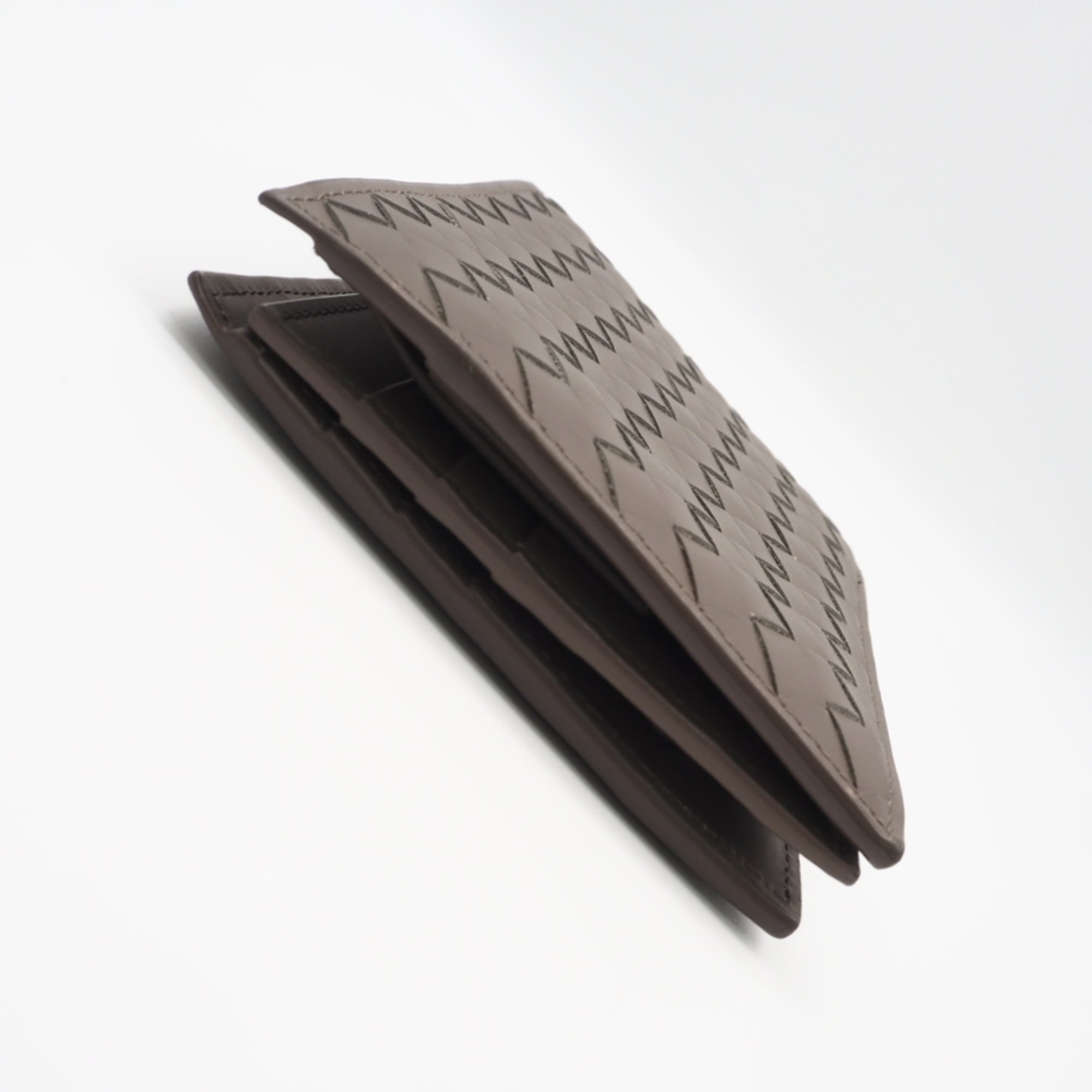 Bottega Veneta Intrecciato Brown Leather Wallet (Bi-Fold) (Pre-Owned)