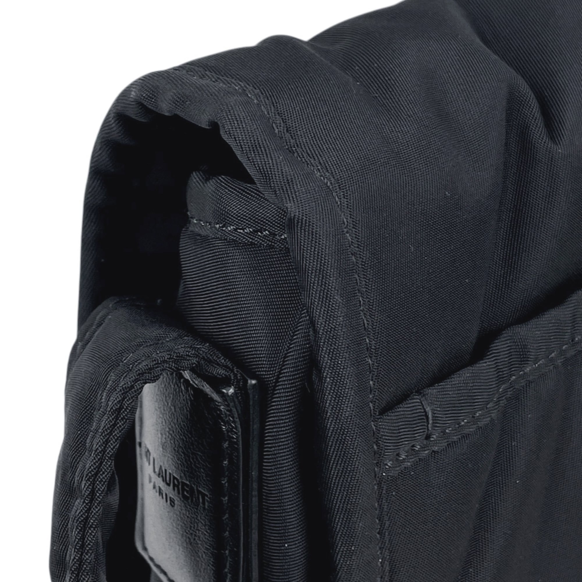Yves Saint Laurent Black Nylon Messenger Bag Shoulder Bag (Pre-Owned)