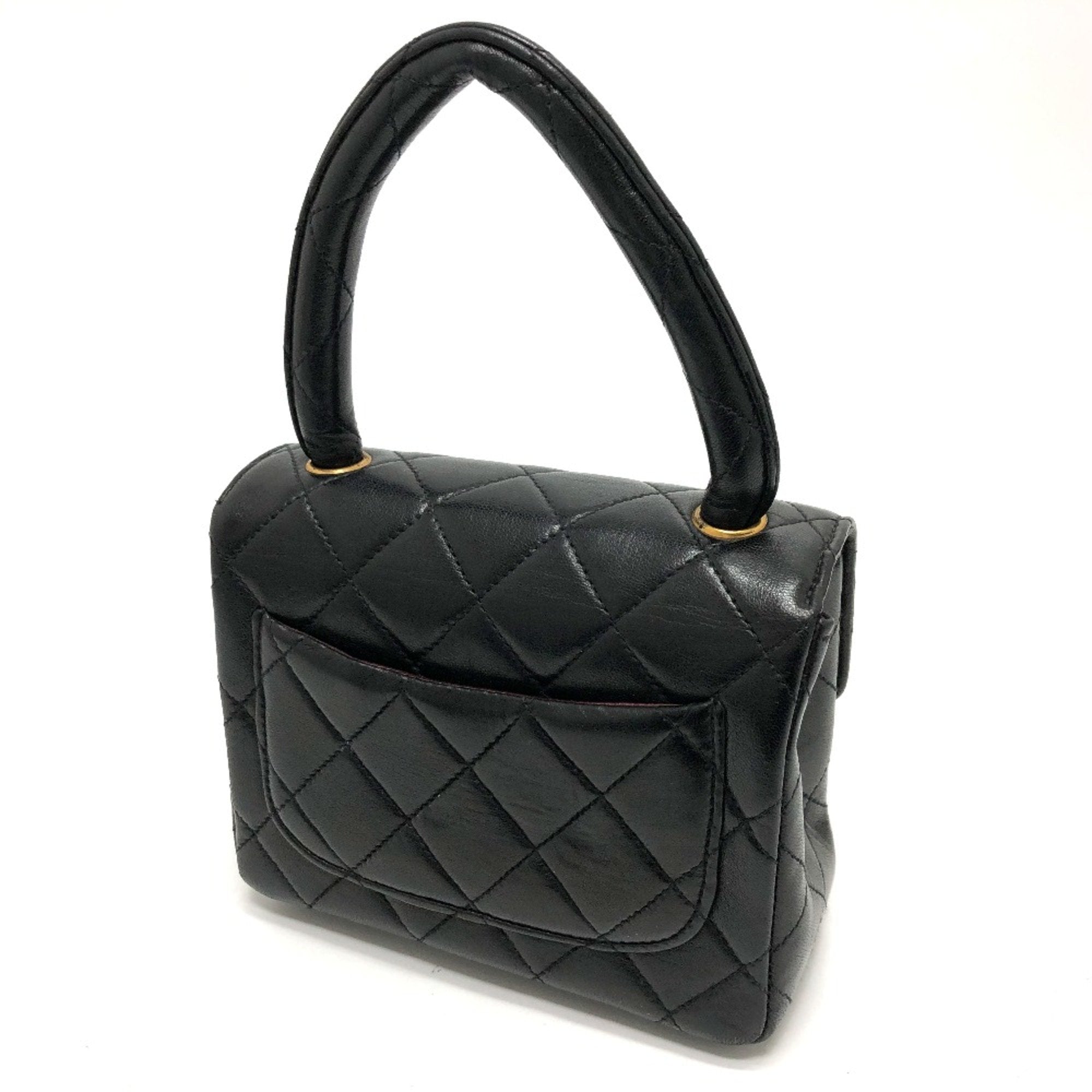 Chanel Black Leather Handbag (Pre-Owned)