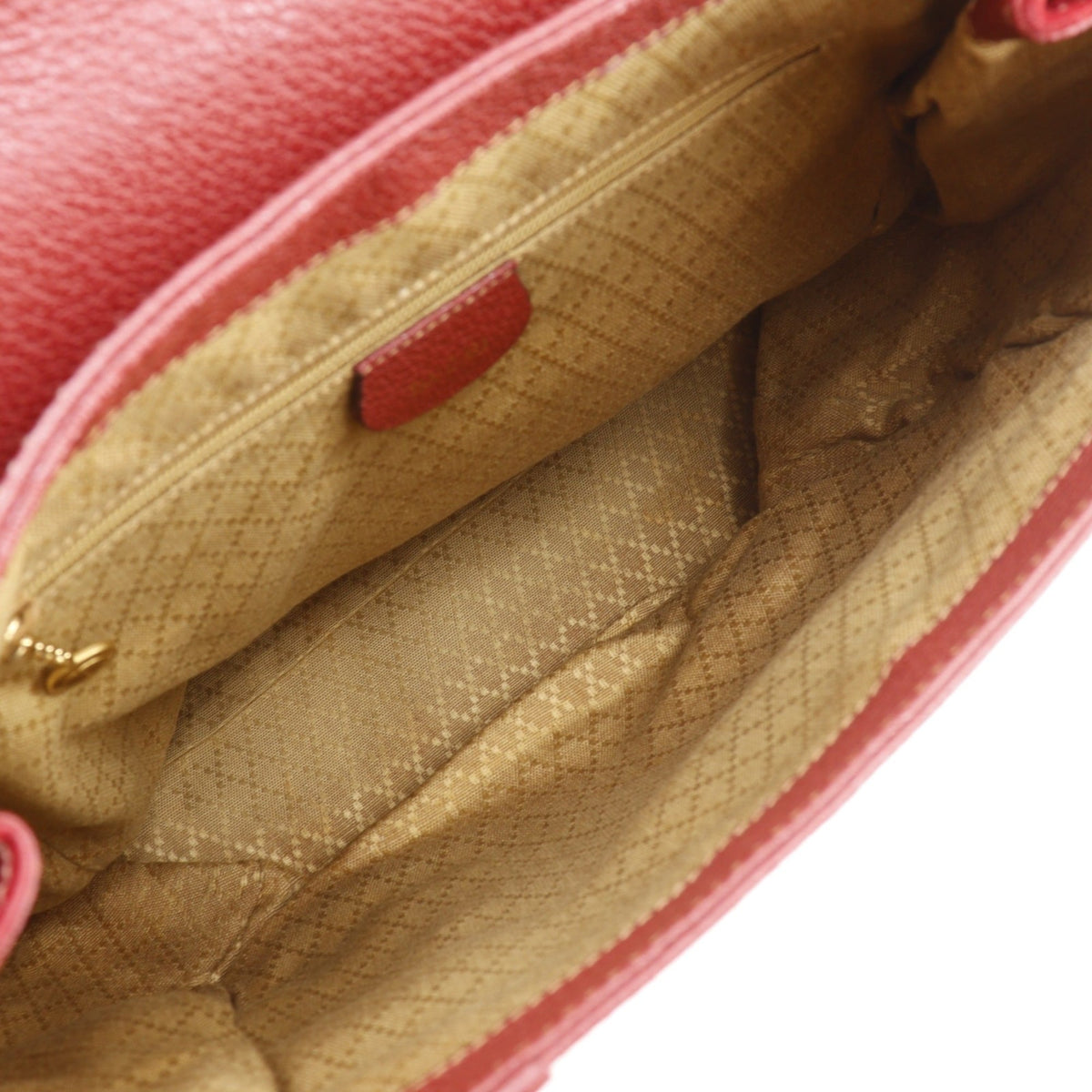 Gucci Red Color Suede Leather Backpack (Pre-Owned)