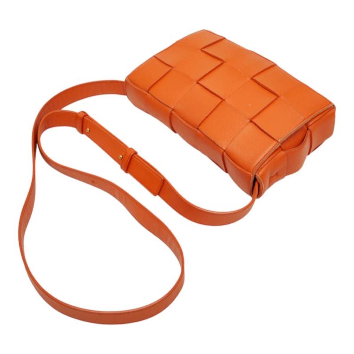 Bottega Veneta Orange Leather Shoulder Bag (Pre-Owned)