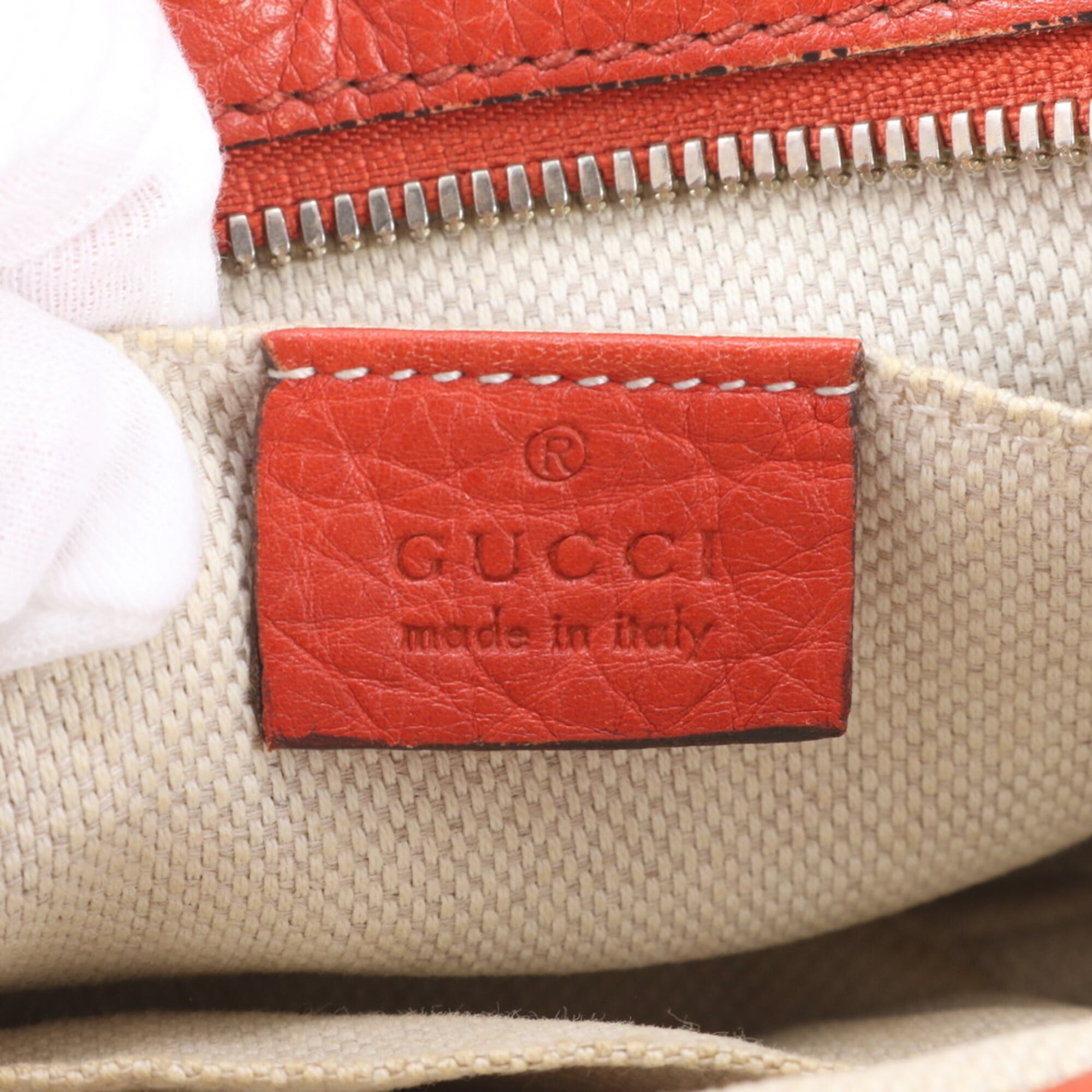Gucci Soho Red Color Leather Shoulder Bag (Pre-Owned)