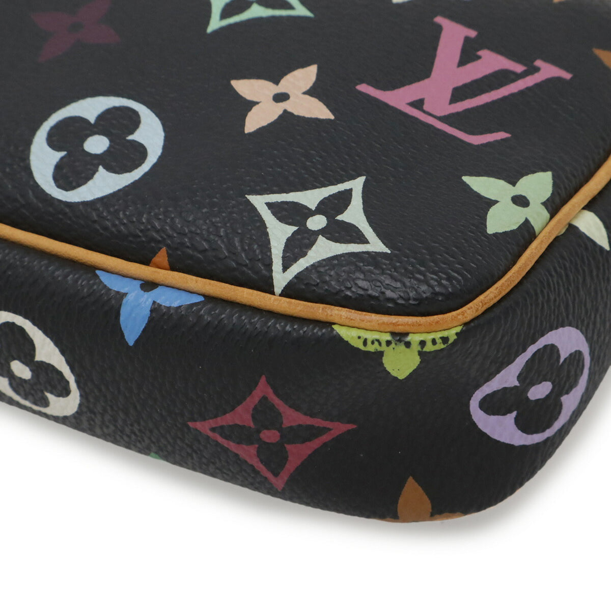 Louis Vuitton Noir Monogram Canvas Pvc Coated Canvas Handbag Pochette Pouch (Pre-Owned)